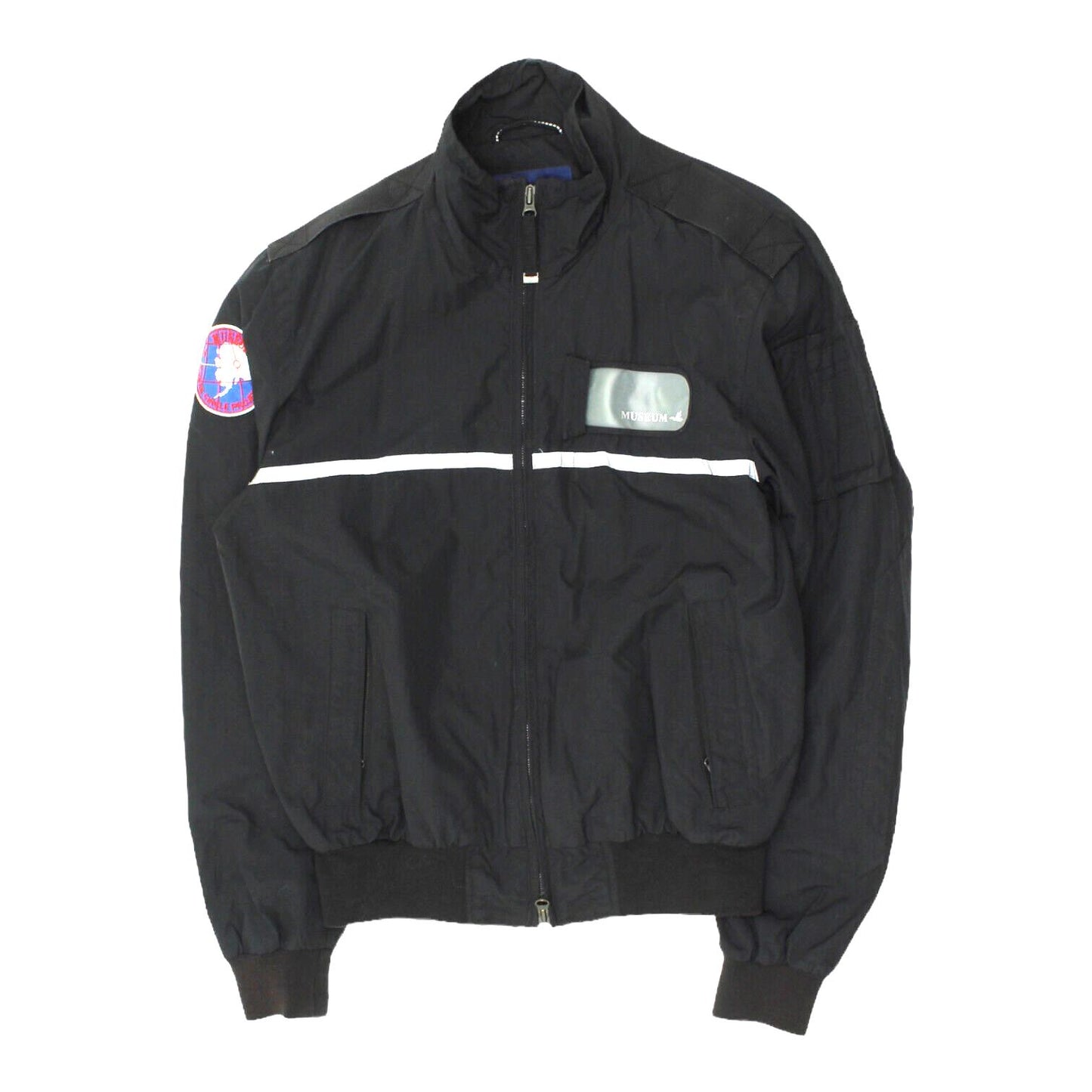 Museum Mens Black Bomber Style Nylon Jacket Vintage Outdoors Designer VTG Graphic Tee – Bold Style · High-Quality Print