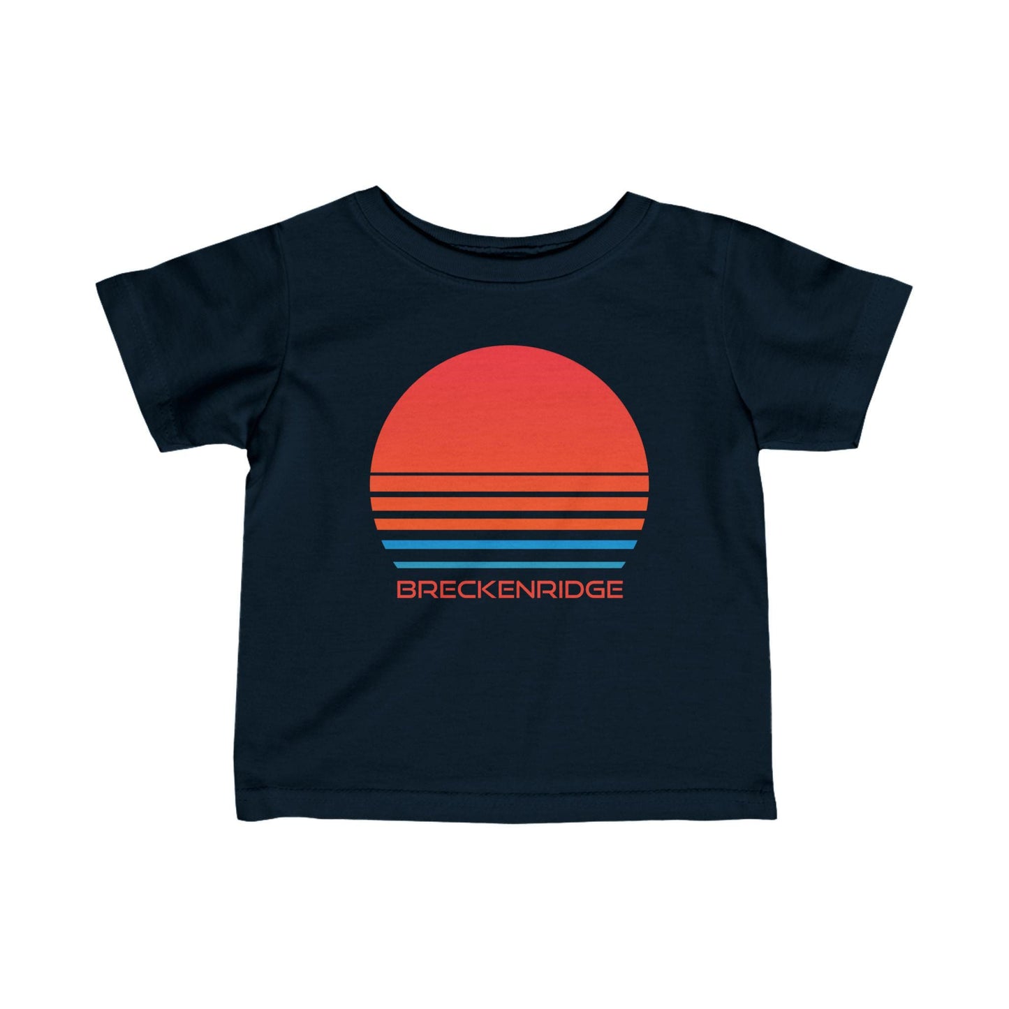 Breckenridge Colorado Retro 80s Baby TShirt Infant Tee Breckenridge Colorado Kid Apparel 80s Baby Gift Personalization Available Graphic Tee – Bold Style · High-Quality Print