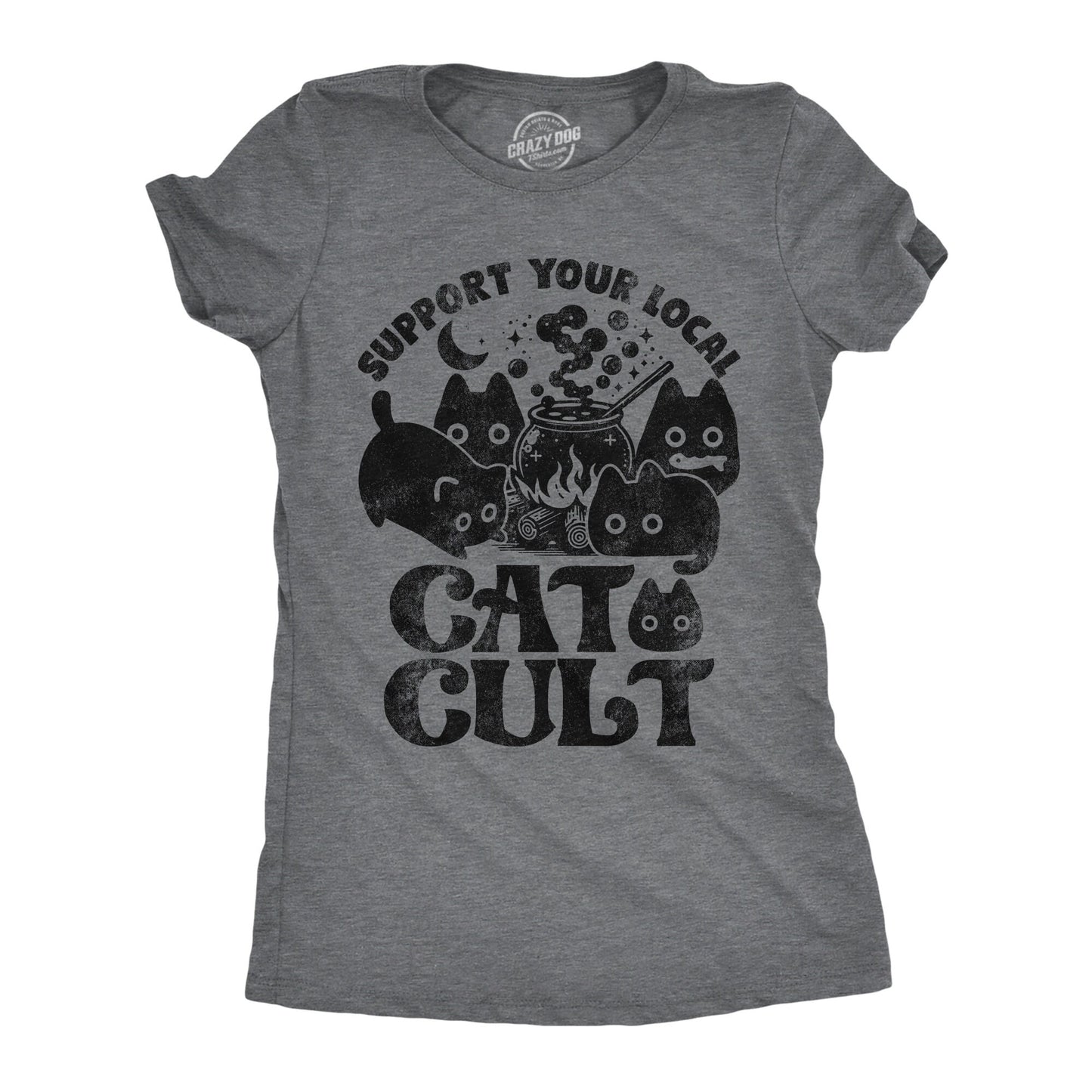 Support Your Local Cat Clut Halloween Shirts Cat Lover Witch Shirts Funny Reading Tee Black Cat Shirts Salem Shirts Cauldron Shirts Graphic Tee – Bold Style · Top Pick For Any Outfit