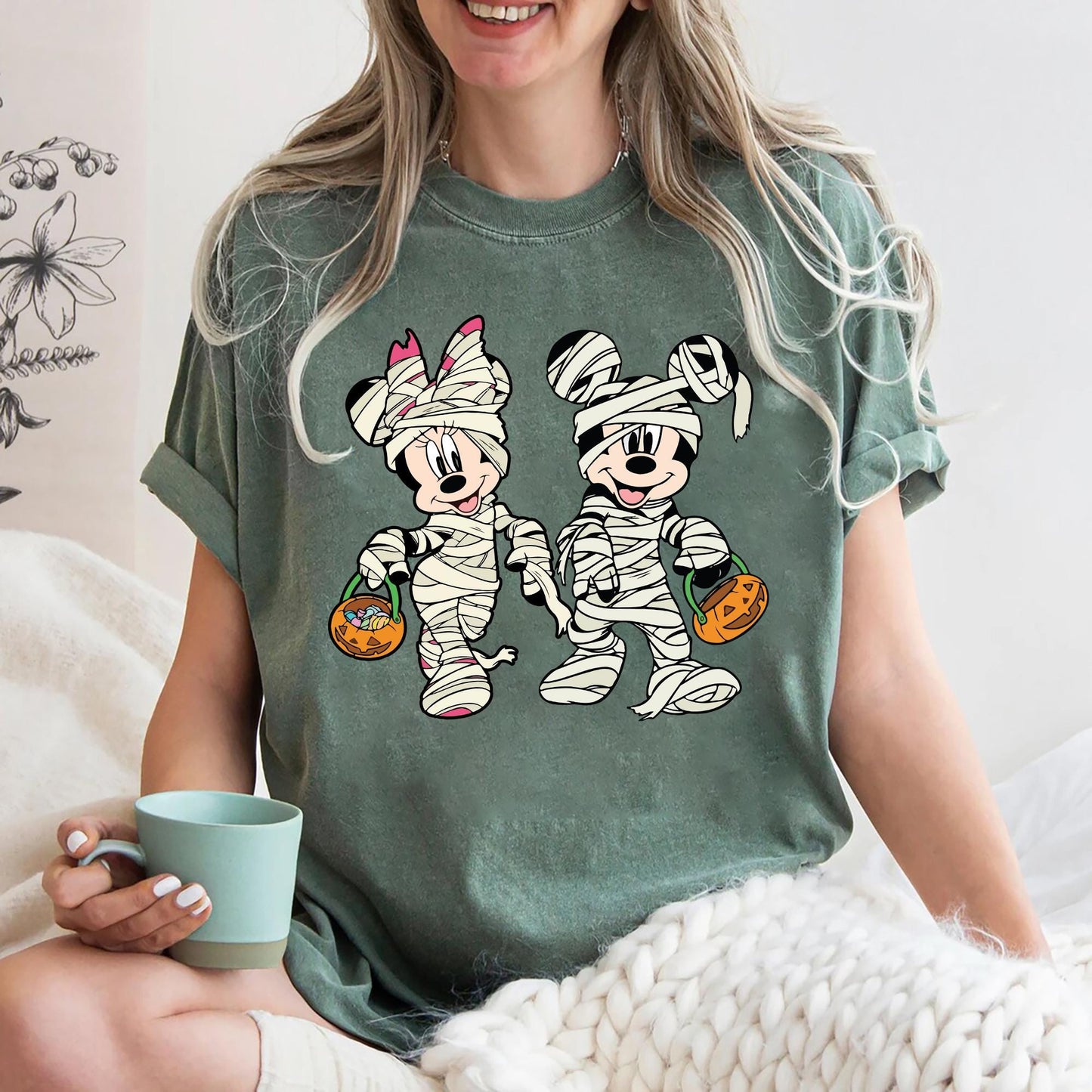 Mummy Mickey and Minnie Halloween Shirt Cute Disney T shirt with Mickey and Minnie in Mummy Sweatshirt Gift for Disney and Halloween Lovers Sweatshirt – Cozy Vibes · High-Quality Print