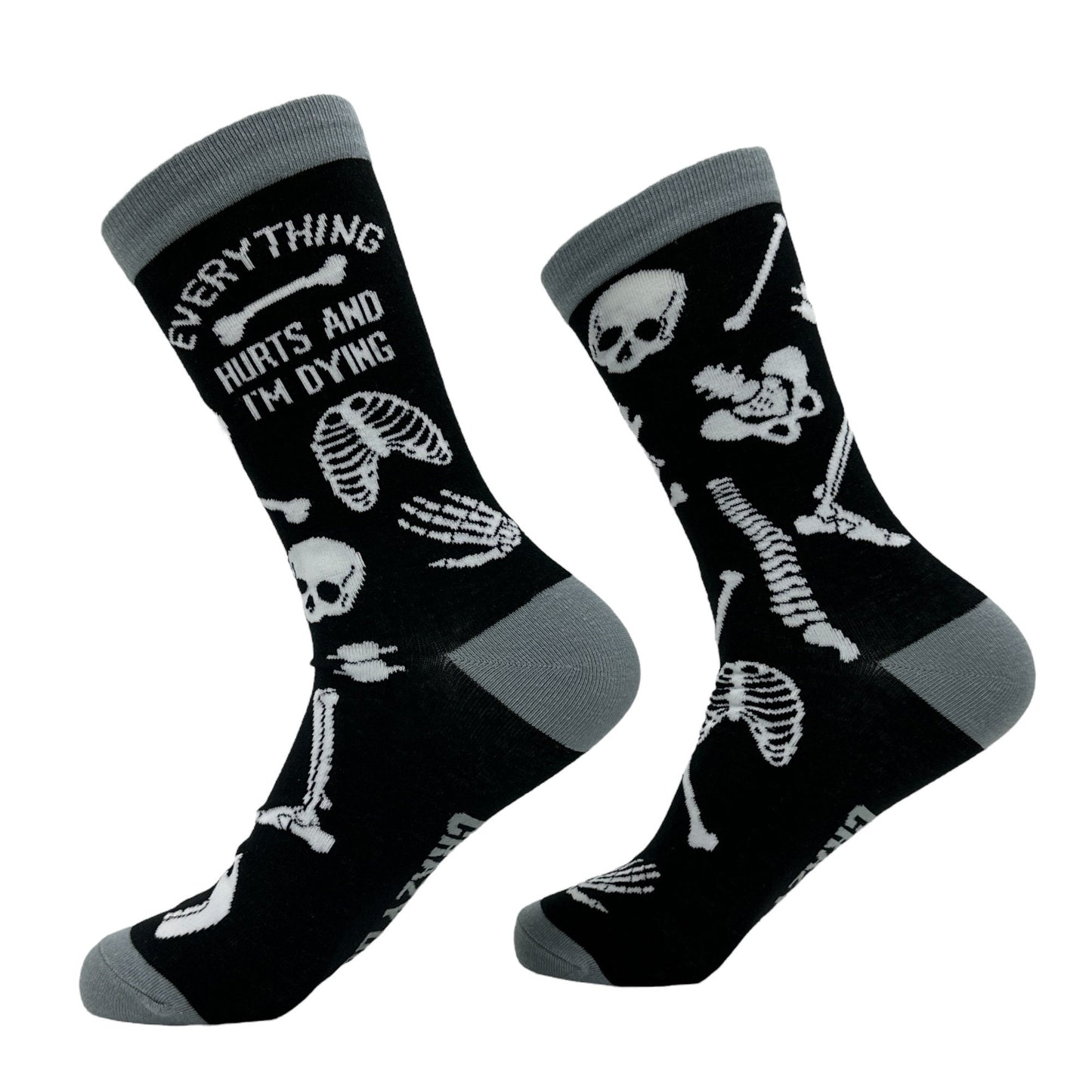 Everything Hurts And I39m Dying Halloween Socks Funny Womens Halloween Socks Funky Socks Skull Socks Skeleton Socks Falling Apart Socks Graphic Tee – Bold Style · Must-Have Style
