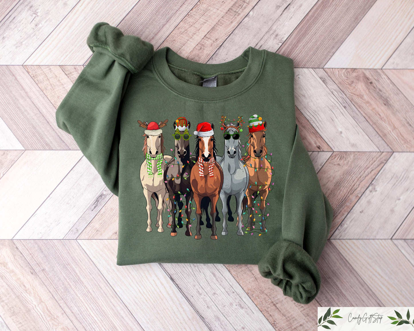 Christmas Horse Sweatshirt Western Christmas Horse Sweater Xmas Horse Tshirt Horse Rider Christmas Gift Womens Christmas Crewneck Sweatshirt – Everyday Comfort · Trending Graphic Apparel