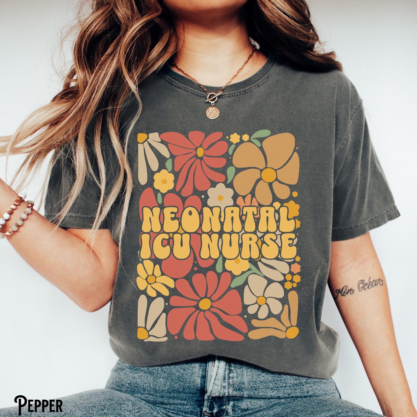NICU Nurse Boho Flower Shirt Neonatal Intensive Care Unit Floral Botanical Graduation Neonatal ICU Nurse Gift Graphic Tee – Premium Graphic · Great Gift For Fans