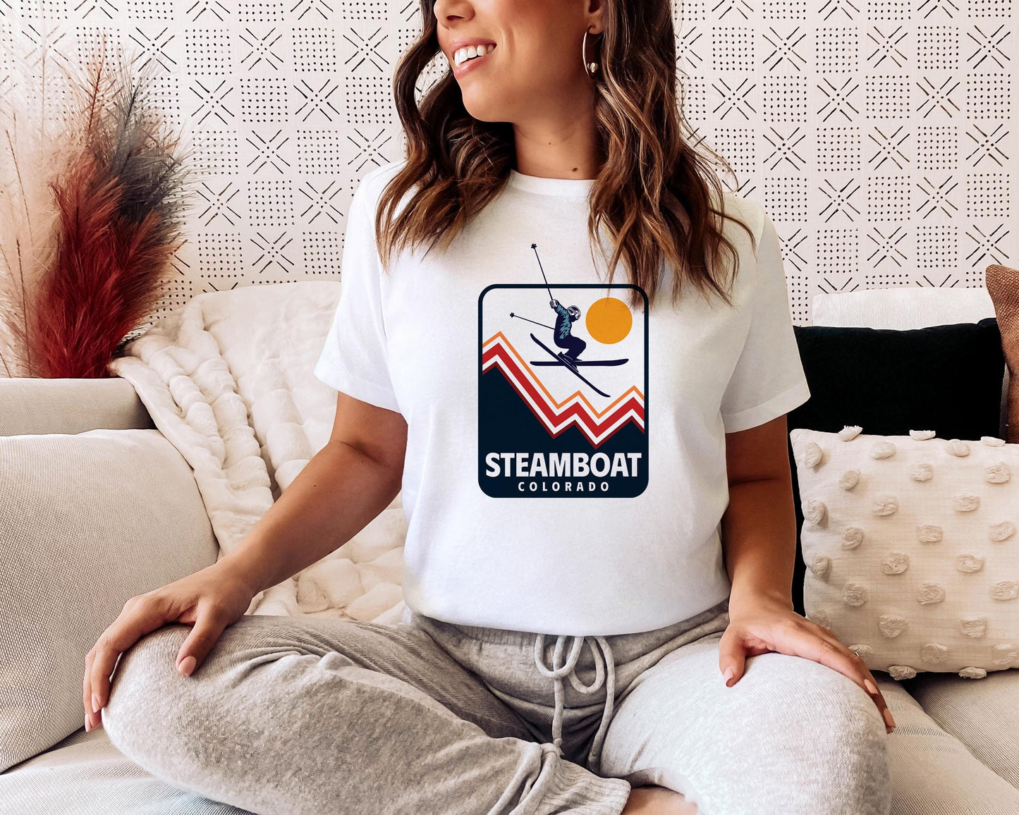 Steamboat Colorado TShirt Snow Ski Jump Unisex Steamboat Shirt Personalization Available Graphic Tee – Warm & Stylish · Trending Graphic Apparel