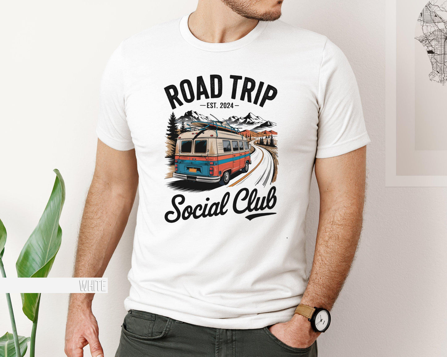 Road Trip Social Club T Shirt Vintage Van Tee Adventure Travel Shirt Casual Road Trip Apparel Custom Camping T Shirt Van Life T Shirt Graphic Tee – Everyday Comfort · Must-Have Style