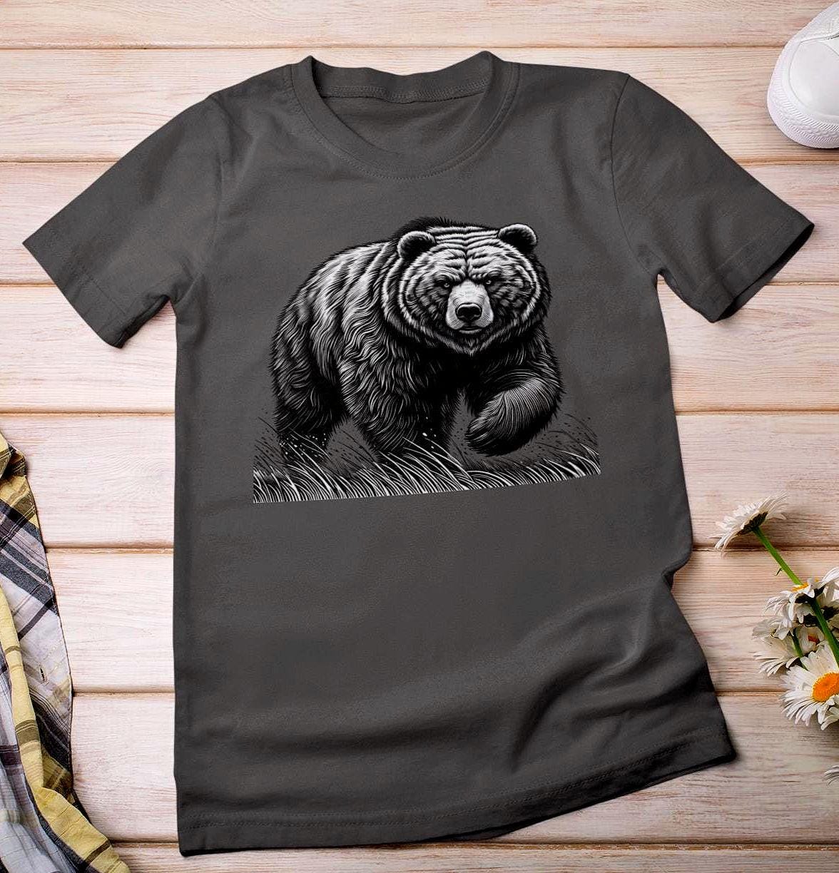 Grizzly Bear Tee T shirt for Wildlife Lovers Nature Graphic Shirt Mountain Animal Top Outdoor Adventure Apparel Unisex Graphic Tee – Cozy Vibes · Top Pick For Any Outfit