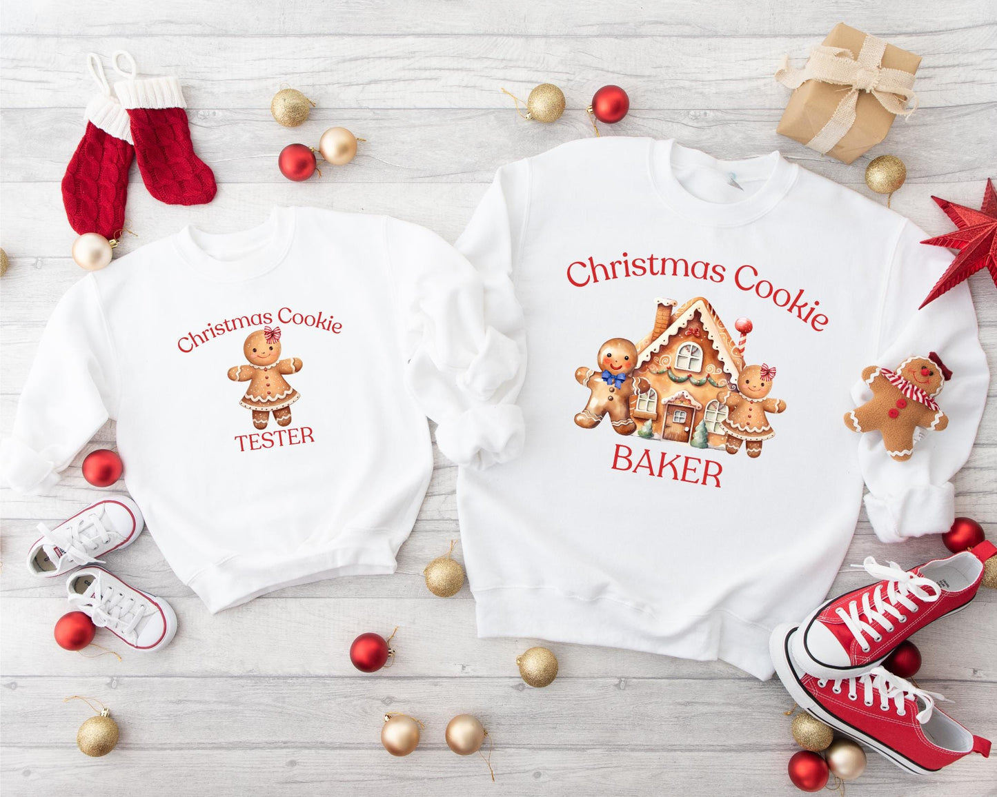 Cookie Baker Sweatshirt Cookie Tester Sweater Gingerbread Bakery Gingerbread Shirt Trendy Christmas Sweater Funny Christmas Sweater Sweatshirt – Soft Feel · Trending Graphic Apparel