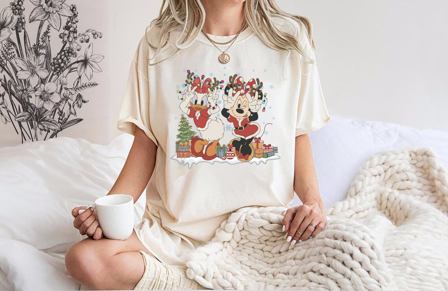 Disney Minnie and Daisy Christmas Shirt Retro Disney Bestie Sweatshirt for Girls Holiday Gift for Disney Lovers Christmas Tee Sweatshirt – Aesthetic Look · Perfect For Daily Wear