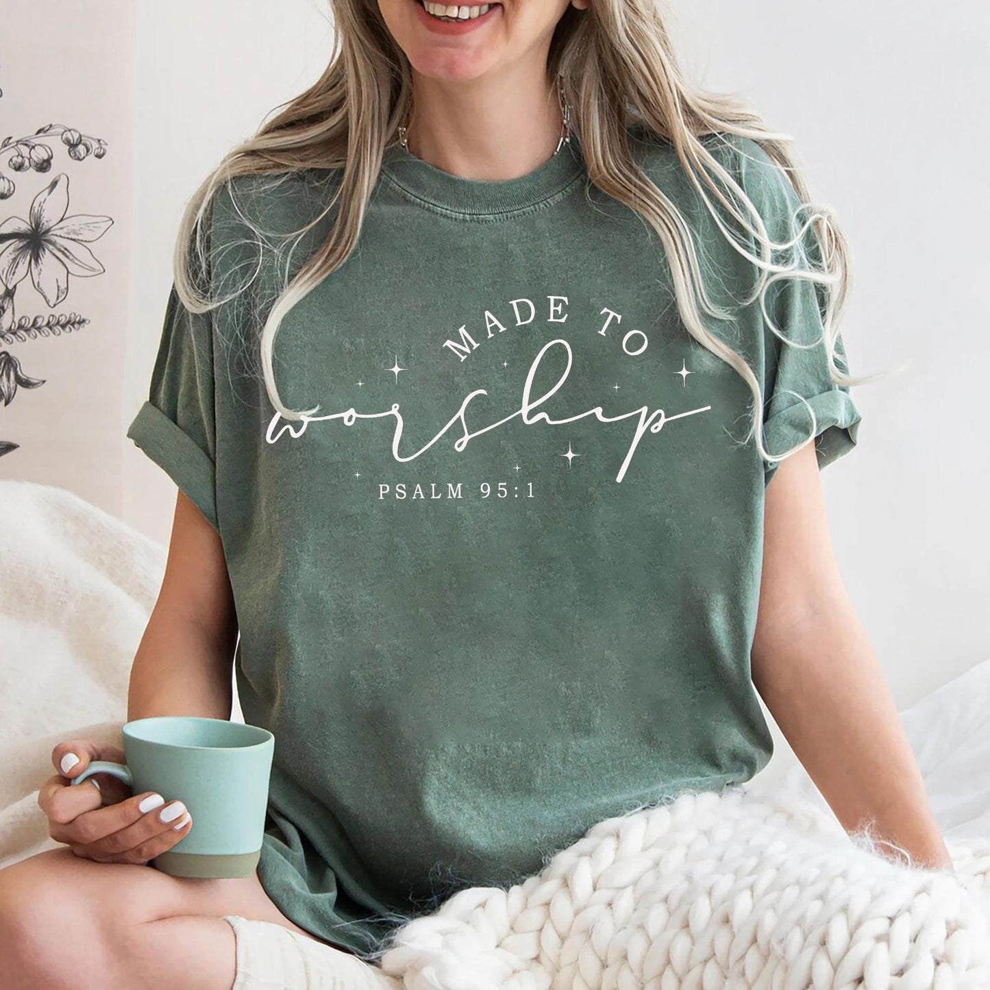 Made to Worship Bible Verse Shirt Christian Jesus Sweatshirt Religious Gift for Church Days Bible Verse Tee for Jesus Lover Psalm Tshirt Sweatshirt – Premium Graphic · Perfect For Daily Wear