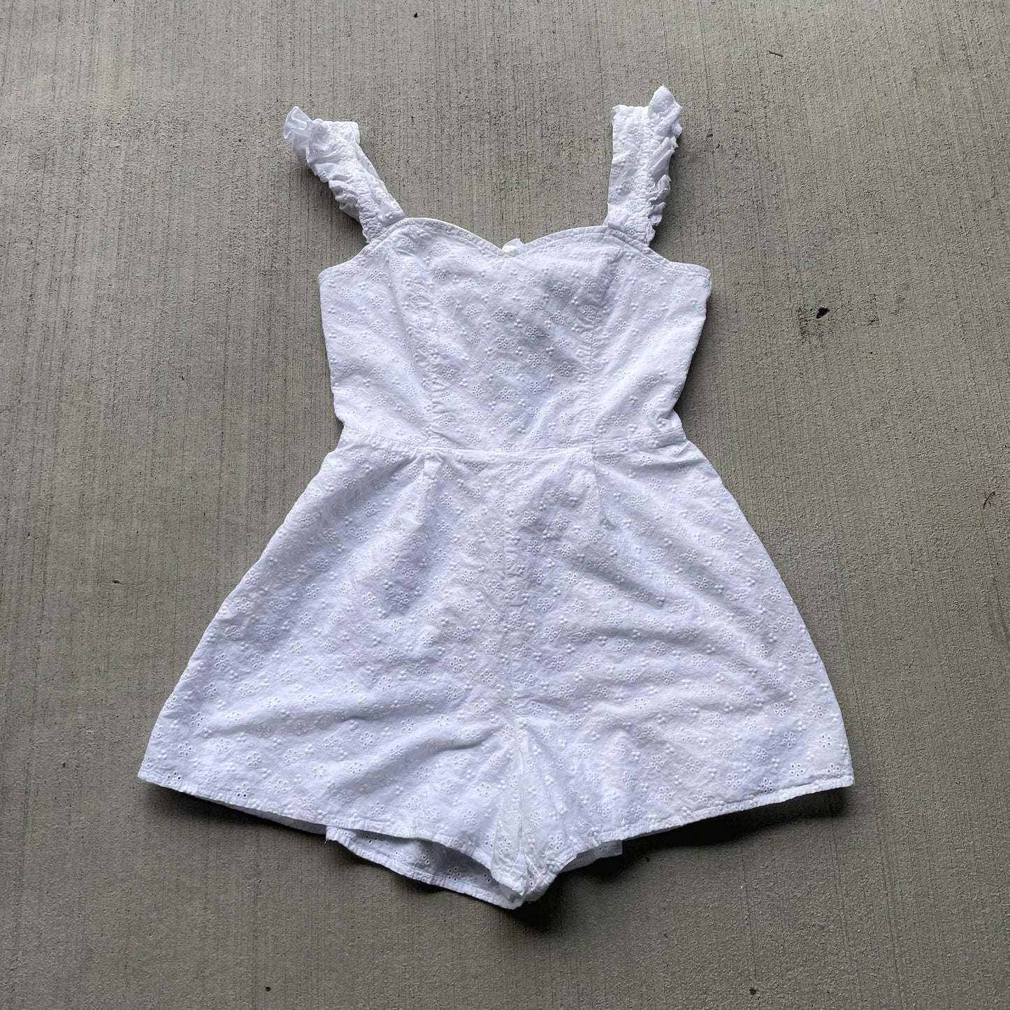 white eyelet romper playsuit size s Graphic Tee – Aesthetic Look · High-Quality Print