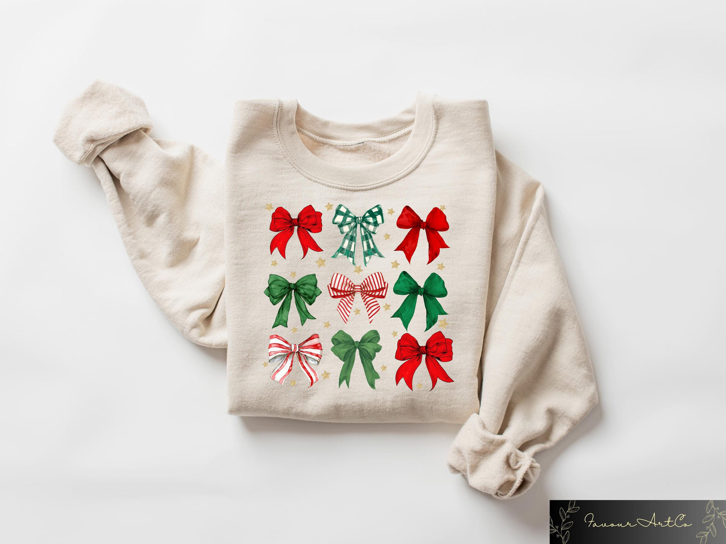 Coquette Christmas Bow Sweatshirt Christmas Coquette Sweater Xmas Holiday Crewneck Funny Christmas Gifts Womens Christmas Shirts Sweatshirt – Fan Favorite · High-Quality Print