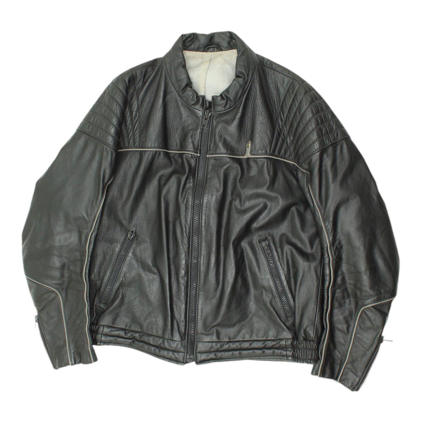 BMW Mens Black Leather Motorcycle Jacket Vintage Protective Biker Gear VTG Graphic Tee – Cozy Vibes · Perfect For Daily Wear