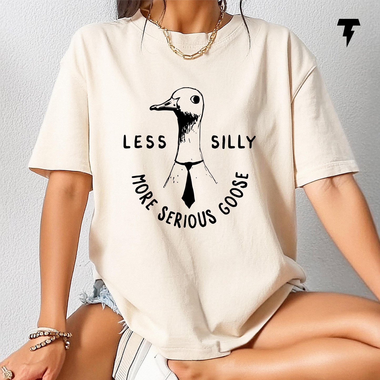Less Silly More Serious Funny Goose Shirt Gag Gift Best Friend Gift Womens Shirt Animal Tee Goose Lover Gifts Dad Humor Funny Mom Graphic Tee – Easygoing Wear · Great Gift For Fans