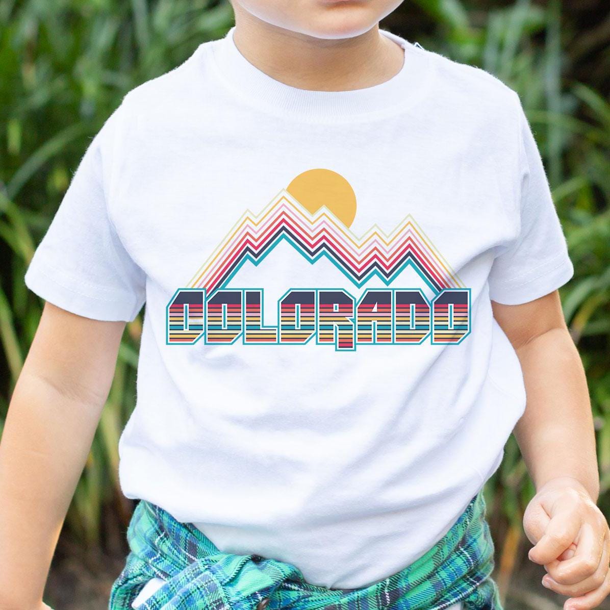 Colorado Toddler T Shirt Retro Mountain Unisex Colorado Toddler TShirt Personalization Available Graphic Tee – Easygoing Wear · High-Quality Print