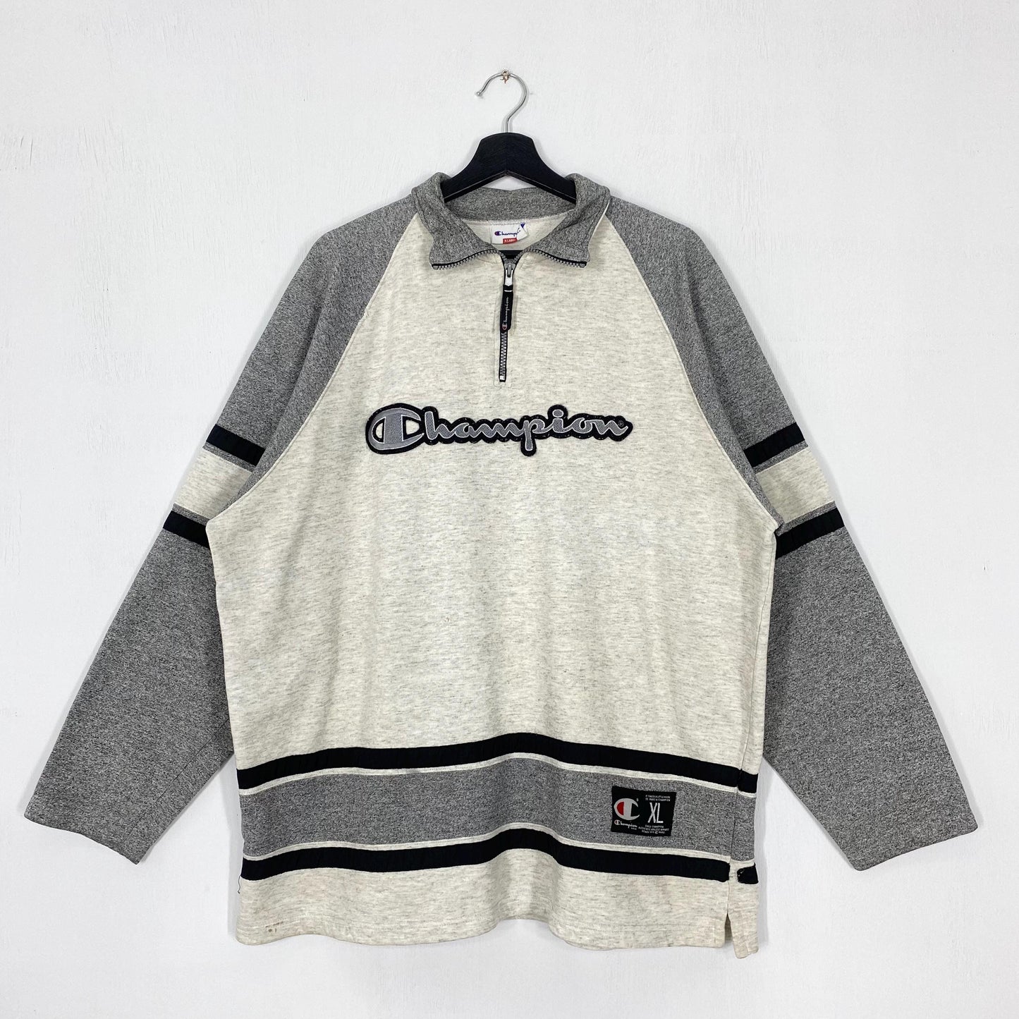 Vintage 90s Champion Sweatshirt Champion Crewneck Champion Sweater Pullover Streetwear Champion Script Reverse Weave Patch Logo Grey XLarge Sweatshirt – Cozy Vibes · High-Quality Print