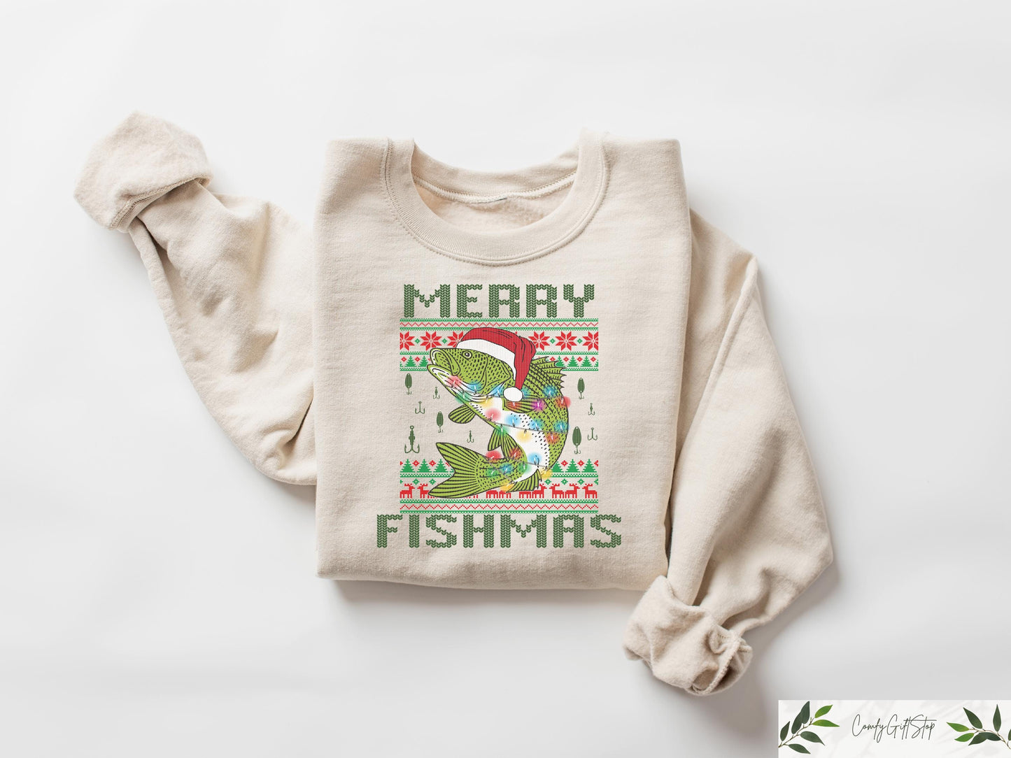 Merry Fishmas Shirt Dad Christmas T Shirt Fisherman Christmas Shirt Fishing Christmas Sweatshirt Xmas Fishing Shirt Dad Christmas Gift Sweatshirt – Easygoing Wear · Perfect For Daily Wear