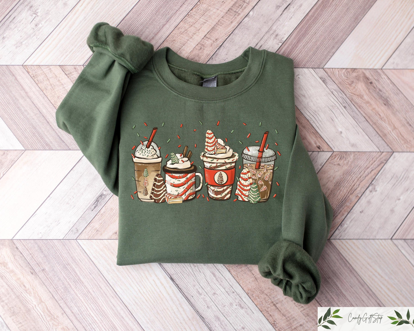 Christmas Latte Sweatshirt Christmas Coffee Sweater Retro Christmas Tshirt Coffee Lover Xmas Shirt Christmas Matching Shirts Xmas Gifts Sweatshirt – Aesthetic Look · Great Gift For Fans