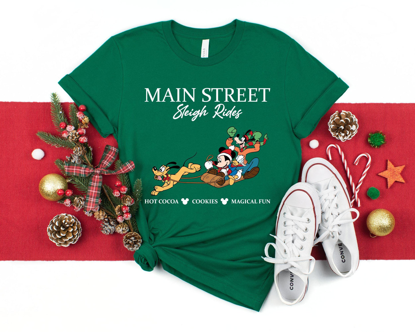 Disney Christmas Shirts Disneyworld Shirt Main Street Sleigh Rides Christmas Family Party ShirtDisneyland Vacation Trip Matching Shirts Graphic Tee – Everyday Comfort · Top Pick For Any Outfit
