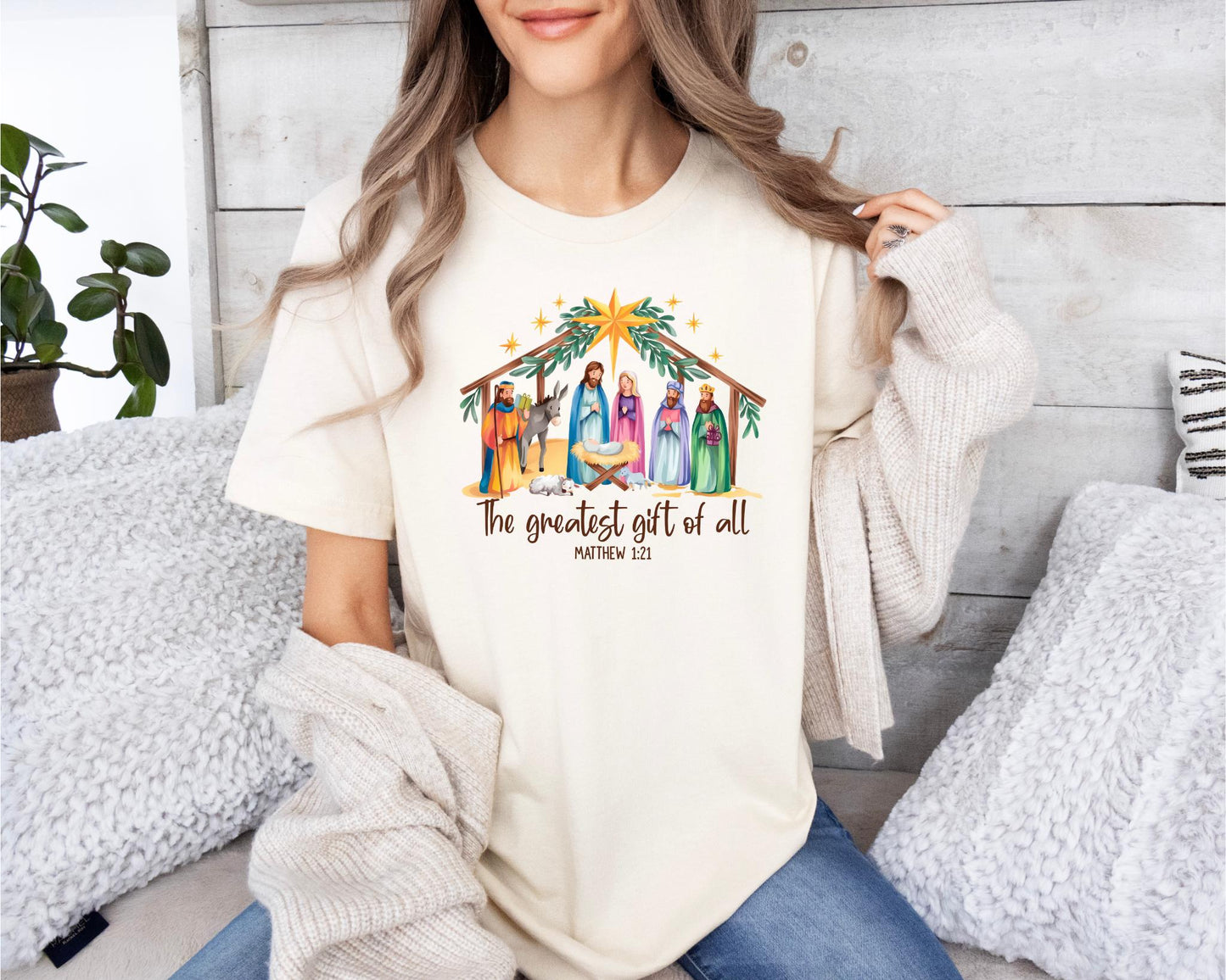 Greatest Gift of all Nativity Shirt Christian Christmas Shirt Religious Christmas Shirt Trendy Shirt Sweatshirt women39s Sweatshirt Sweatshirt – Warm & Stylish · Must-Have Style