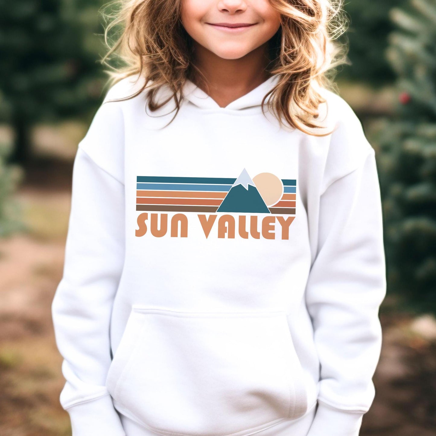 Sun Valley Idaho Youth Hoodie Retro Mountain Sun Valley Youth Sweatshirt Personalization Available Hoodie – Soft Feel · Top Pick For Any Outfit