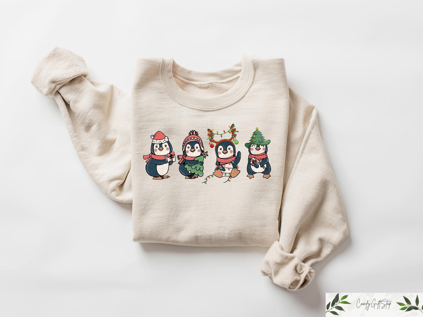 Penguin Merry Christmas Sweatshirt Cute Penguin Xmas Light Sweater Christmas Penguin Lover Shirt Funny Christmas Gift Merry Christmas Sweatshirt – Bold Style · Top Pick For Any Outfit