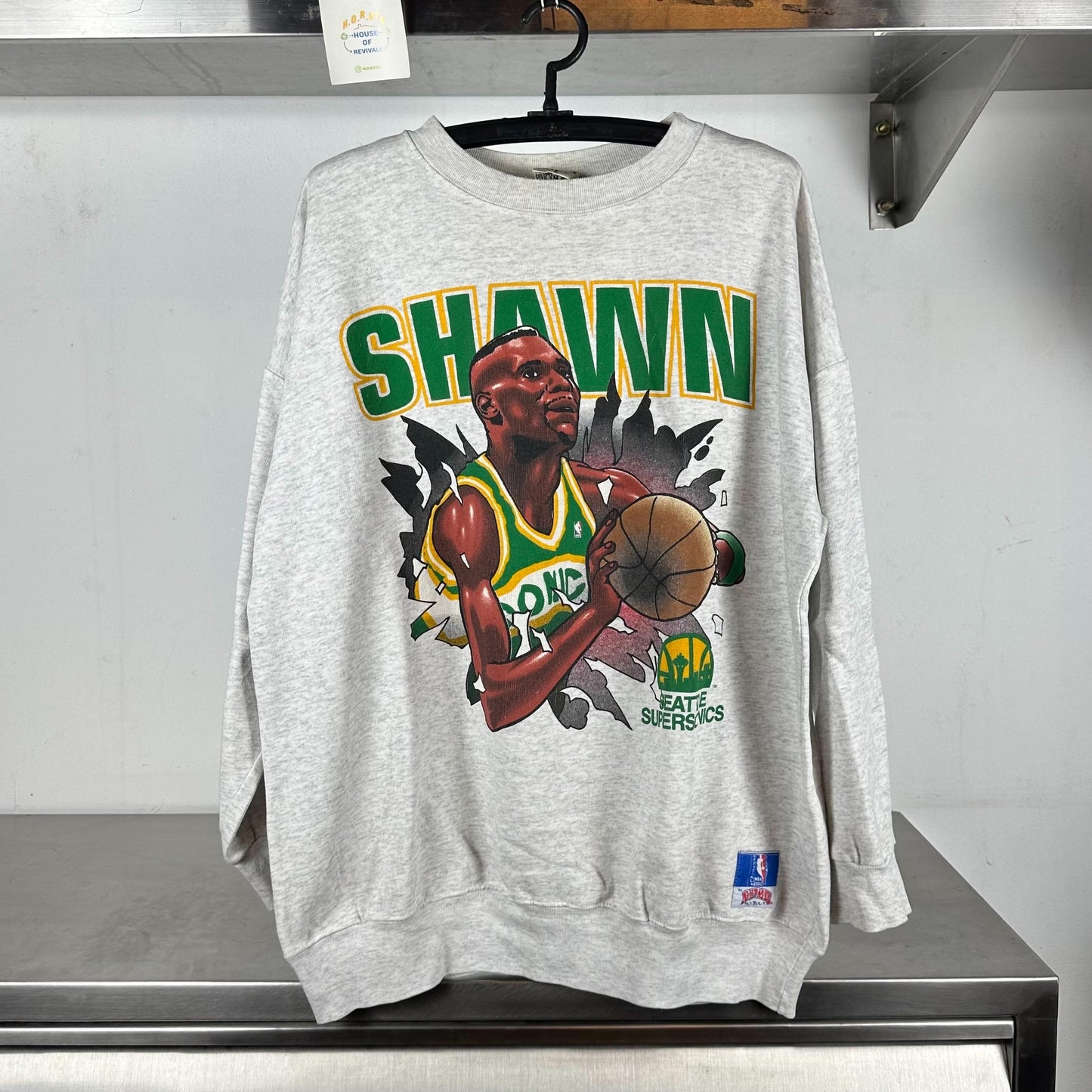 Vintage 90s Shawn Kemp Breakthrough Seattle Supersonics NBA Nutmeg Sweatshirt Vintage Seattle Supersonics NBA Sweatshirt Sports Sweaters Sweatshirt – Easygoing Wear · Must-Have Style