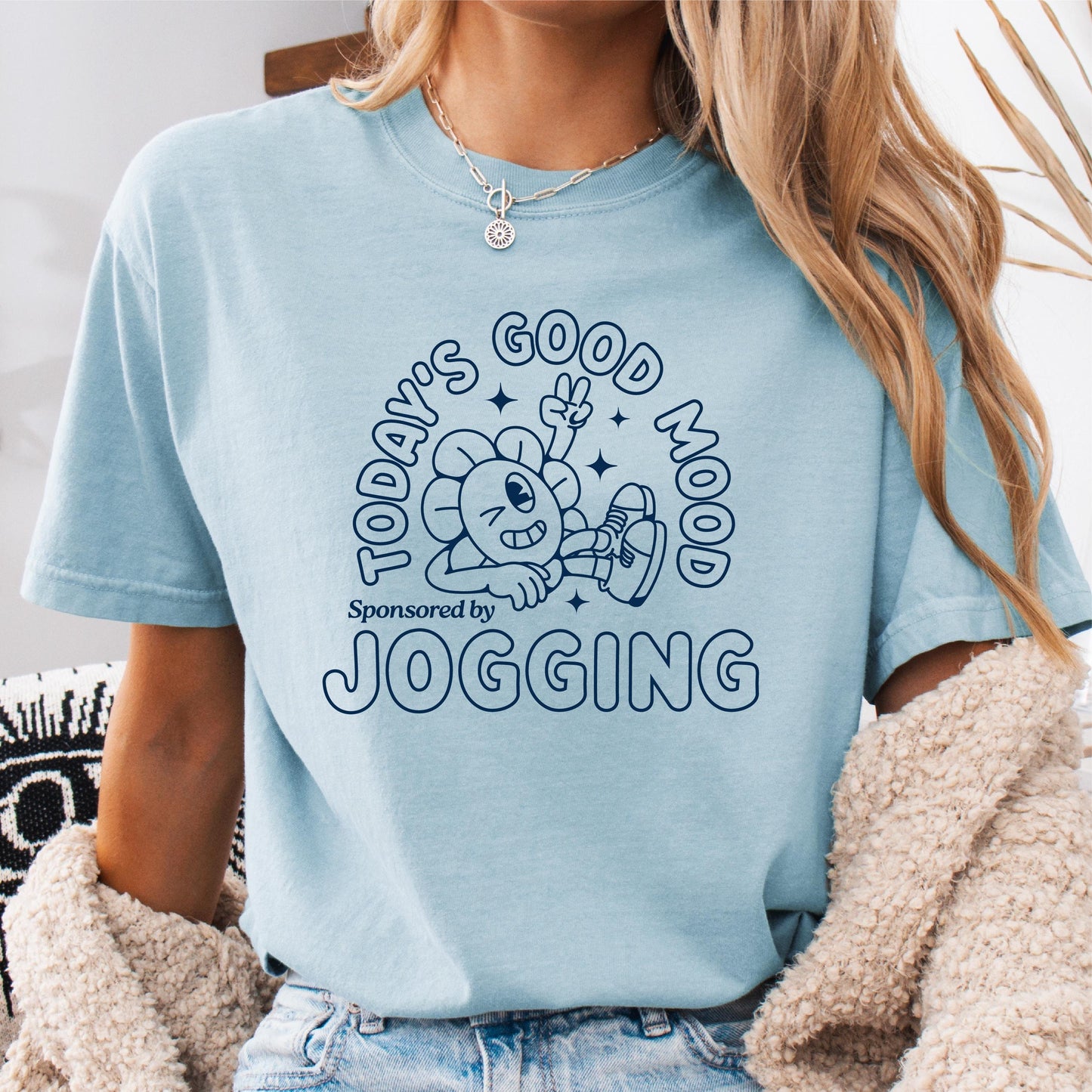 Good Mood Sponsored by Jogging Marathon Running Shirt Runner Shirt Running Gift Gifts for Runner Love Running Shirt Graphic Tee – Fan Favorite · High-Quality Print