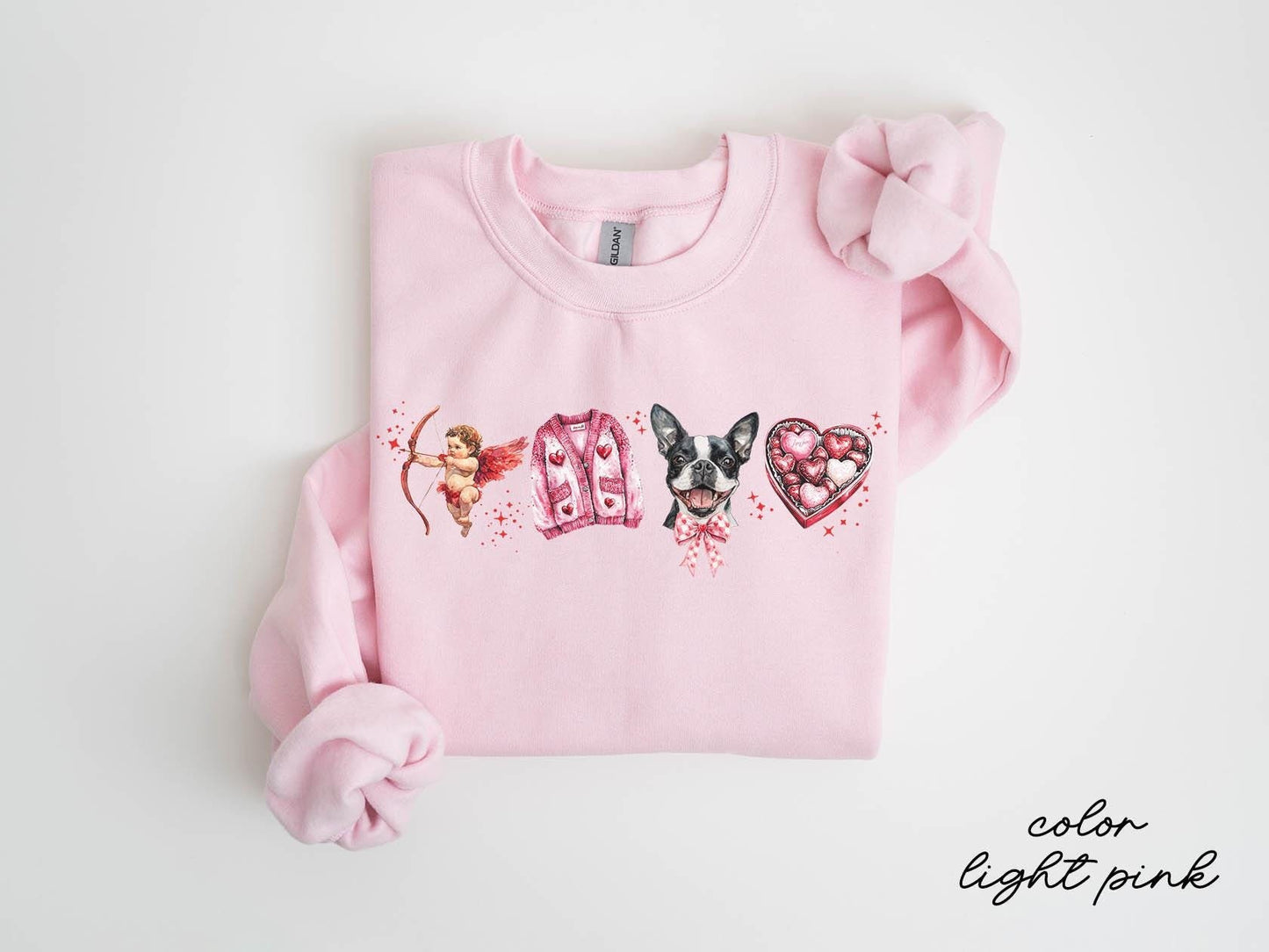 Boston Terrier Dog Valentine39s Day Sweatshirt Boston Terrier Dog Valentine39s Day Gifts Crewneck Shirt Women Sweatshirt – Feel-Good Design · Trending Graphic Apparel