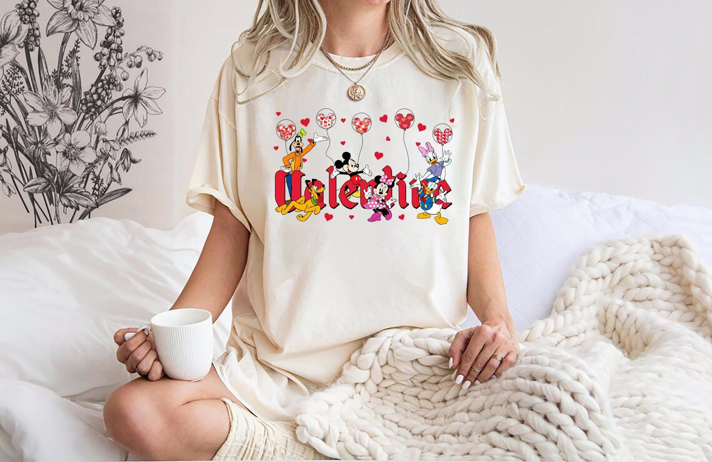 Disney Mickey and Friends Valentine Shirt Disney Tee for Disneyworld Trips Valentines Day Gift Disney Valentines Matching Couple Tshirt Graphic Tee – Premium Graphic · Great Gift For Fans