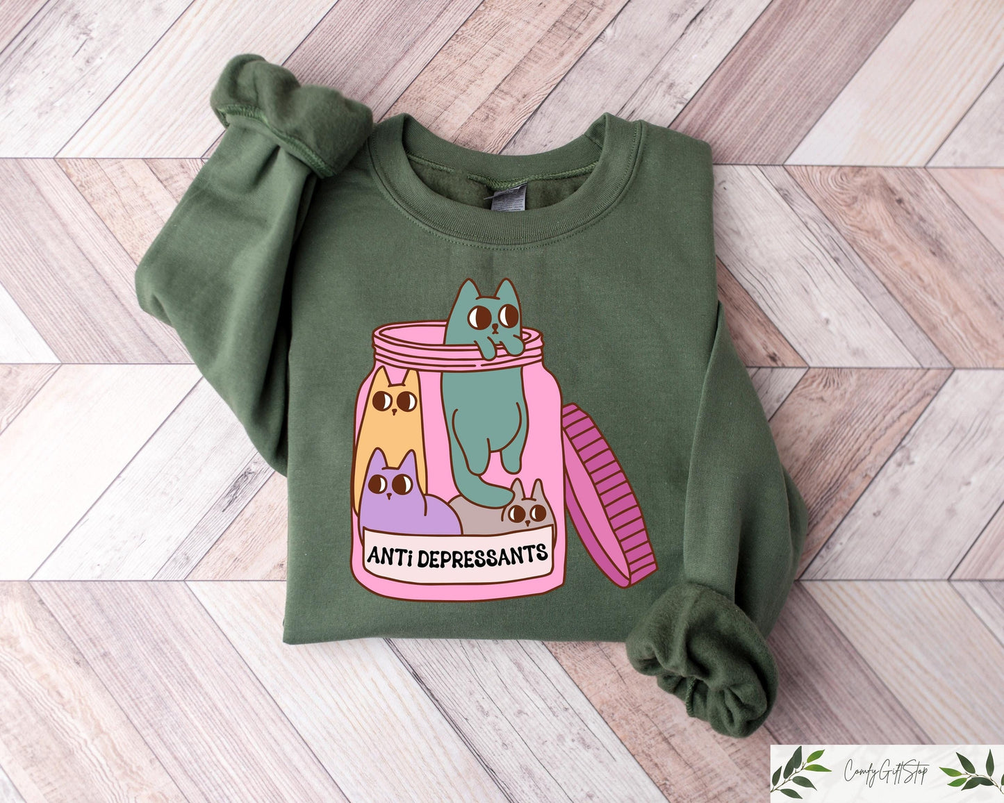 Antidepressants Cats Sweatshirt Funny Cat T shirt Mental Health Shirt Funny Anxiety Hoodie Cat Lover Crewneck Cat Owner Graphic Tee Hoodie – Everyday Comfort · Perfect For Daily Wear
