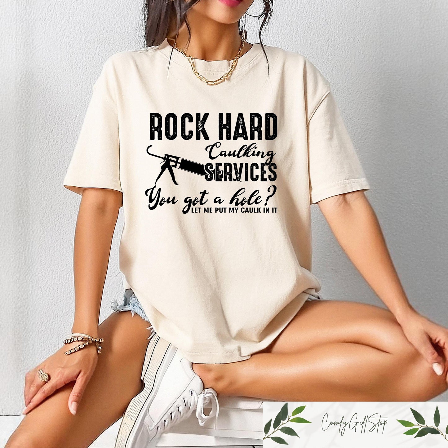 Rock Hard Caulking Services Retro Shirt Inappropriate T shirt Dank Meme Sweatshirt Offensive Humor Meme Hoodie Sarcastic Adult Humor Tee Hoodie – Aesthetic Look · Must-Have Style