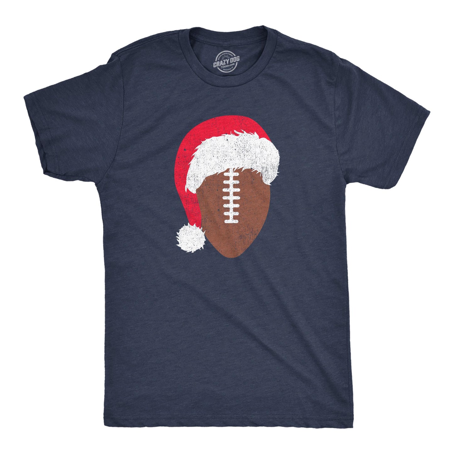 Christmas Football Shirt Football Lovers Gifts Funny Football Tee Sunday Funday Shirt Christmas Shirts Santa Football Santa Hat Graphic Tee – Easygoing Wear · Great Gift For Fans