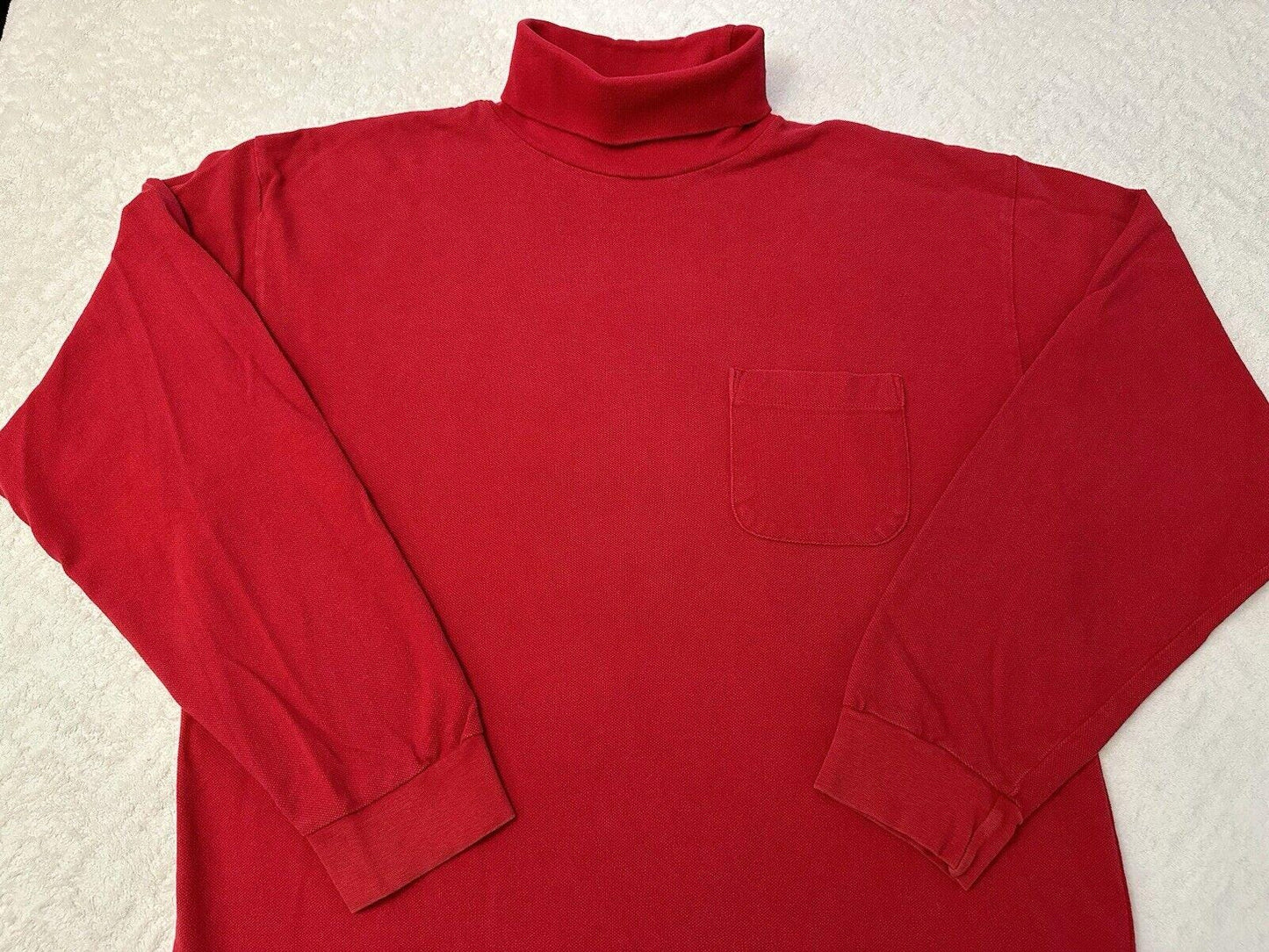 Vintage 1990s GAP Heavyweight Knit Turtleneck Long Sleeve Pocket T Shirt L XL Graphic Tee – Bold Style · Perfect For Daily Wear