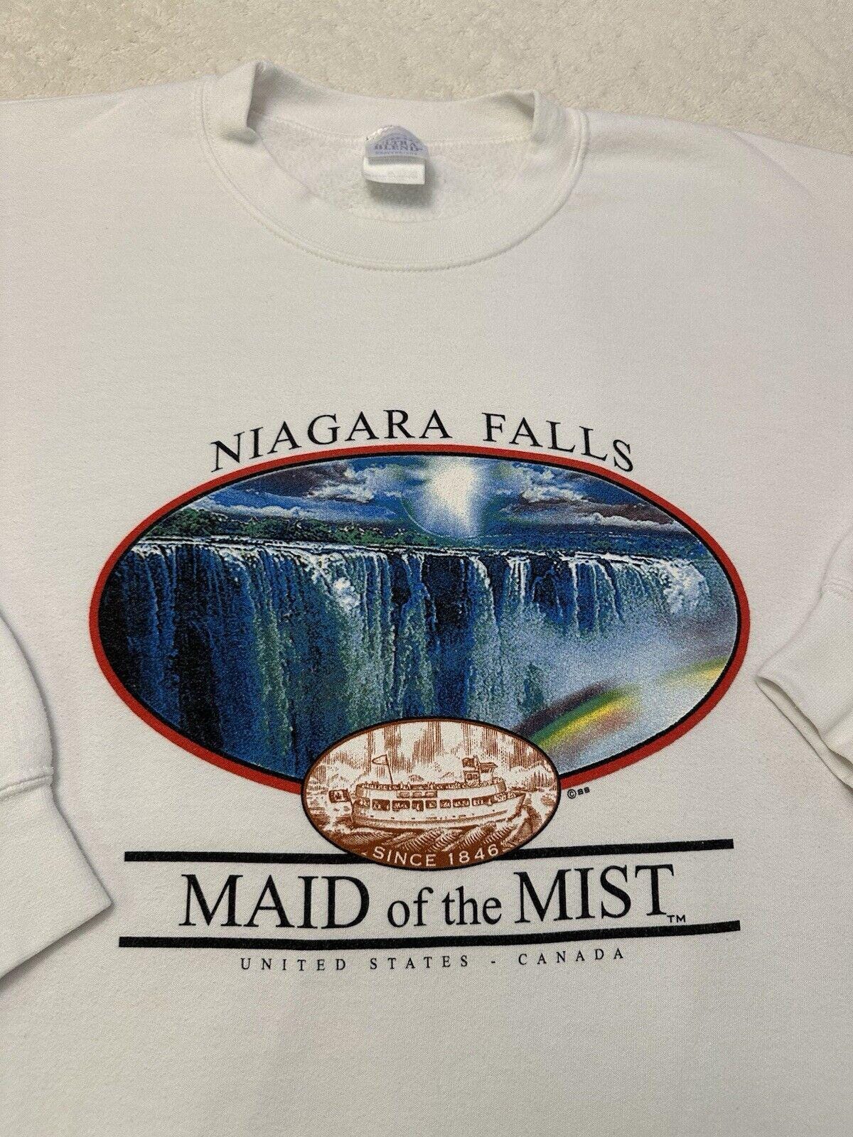 Vintage 1990s 90s Y2K 2000s Niagara Falls Maid Of Mist Rainbow Art Sweatshirt XL Sweatshirt – Aesthetic Look · Top Pick For Any Outfit