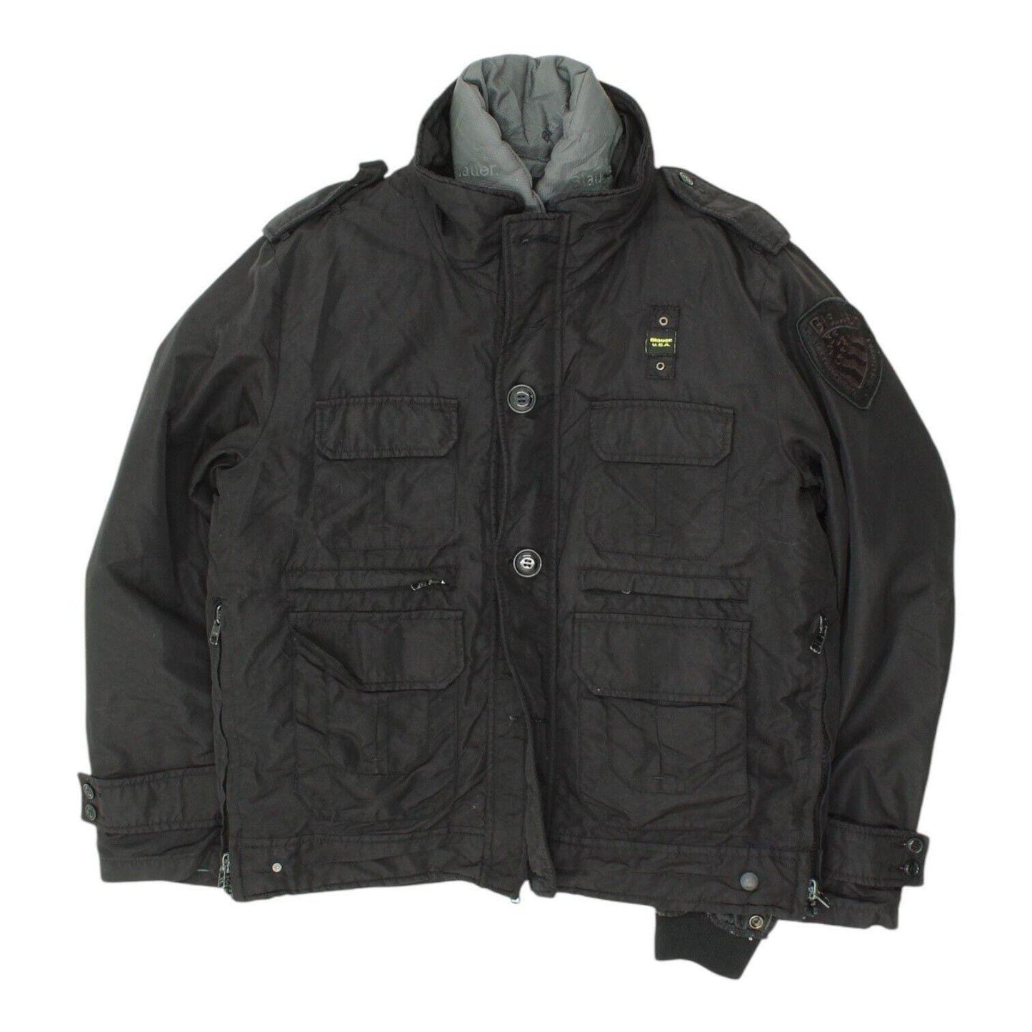 Blauer Mens Black Lined Utility Jacket Vintage High End Designer Coat VTG Graphic Tee – Everyday Comfort · High-Quality Print