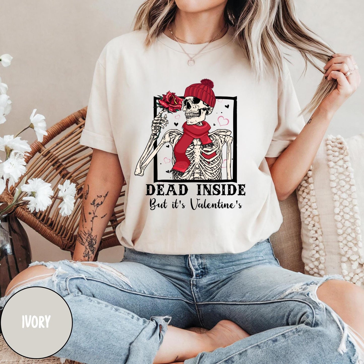 Dead Inside But It39s Valentine39s Day Shirt I39m Dead Inside Shirt Valentine39s Day Gift Valentine Gift for Her Valentine39s Day Shirt Graphic Tee – Soft Feel · Trending Graphic Apparel