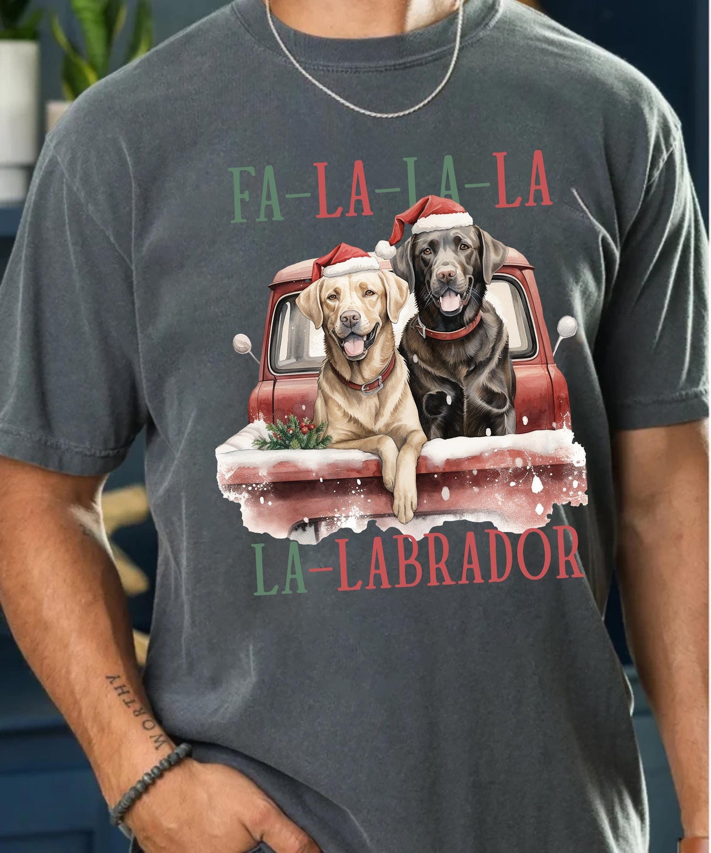 Labrador Retriever Christmas Shirt Fa la la la Labrador Dog Christmas Sweatshirt Labrador Mom T Shirt Funny Christmas Dog Lover Gift Tee Sweatshirt – Premium Graphic · Great Gift For Fans