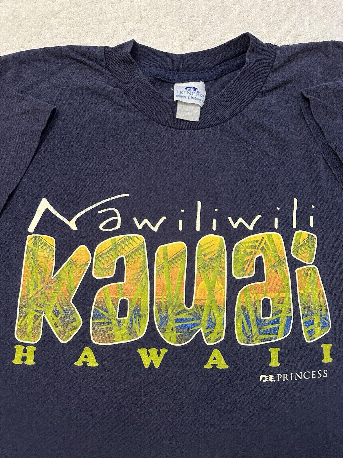 Vintage 1990s 90s Nawiliwili Kauai Hawaii Princess Cruise Tourism T Shirt M L Graphic Tee – Aesthetic Look · High-Quality Print
