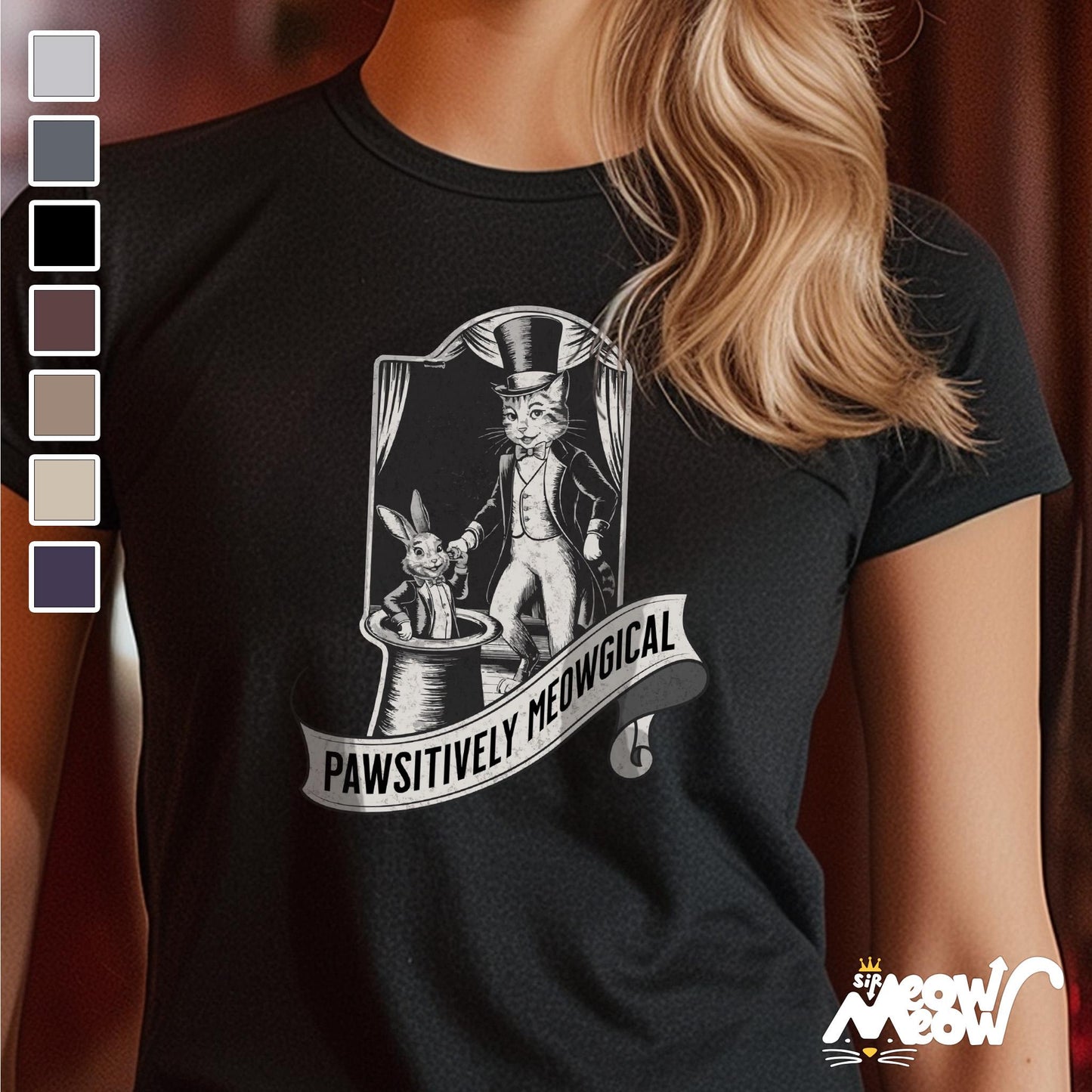Magical Cat T Shirt Pawsitively Meowgical Graphic Tee Funny Cat Lover Gift Graphic Tee – Feel-Good Design · Must-Have Style