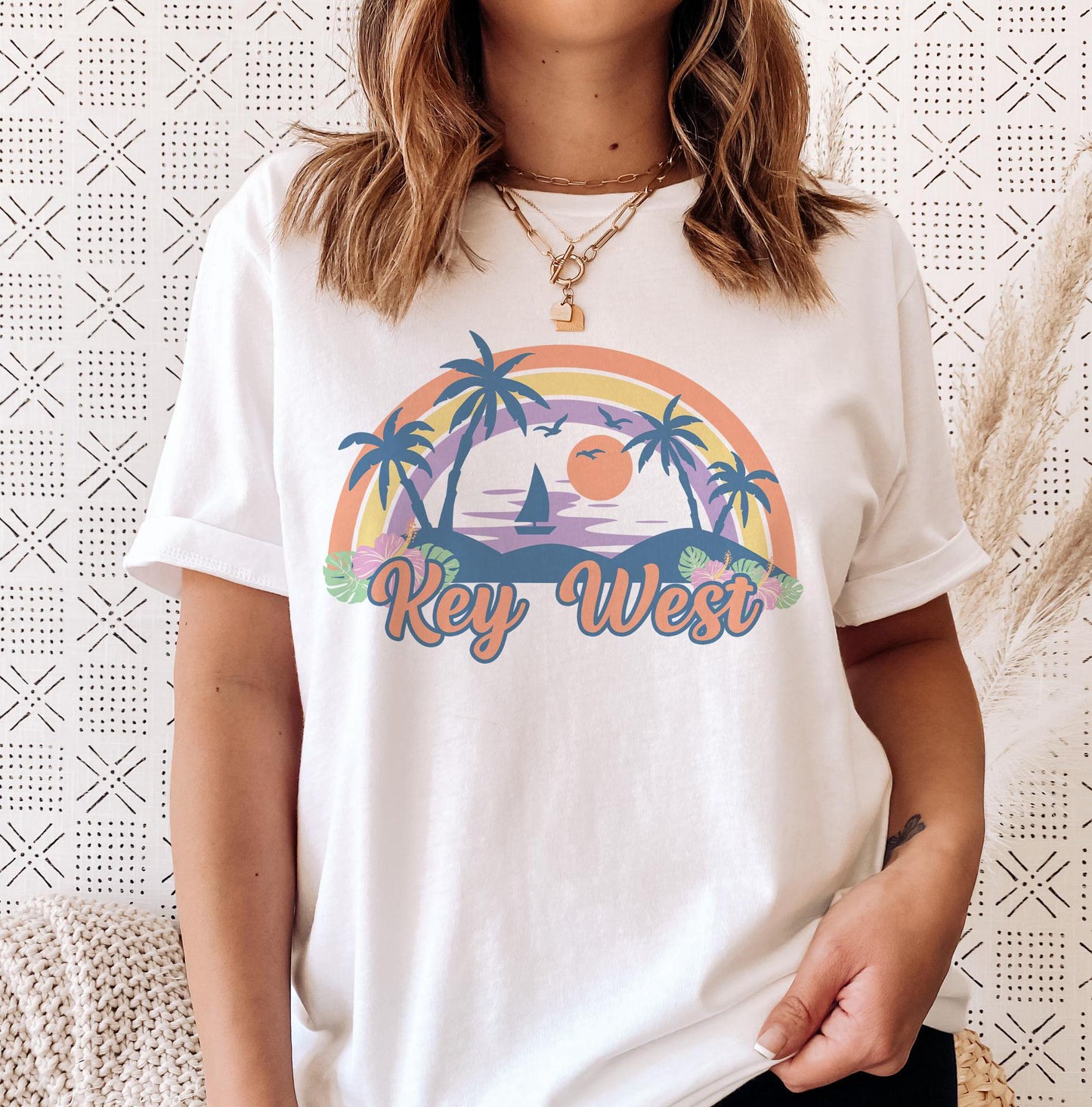 Key West Florida TShirt Retro Beach Unisex Key West Shirt Personalization Available Graphic Tee – Soft Feel · Top Pick For Any Outfit