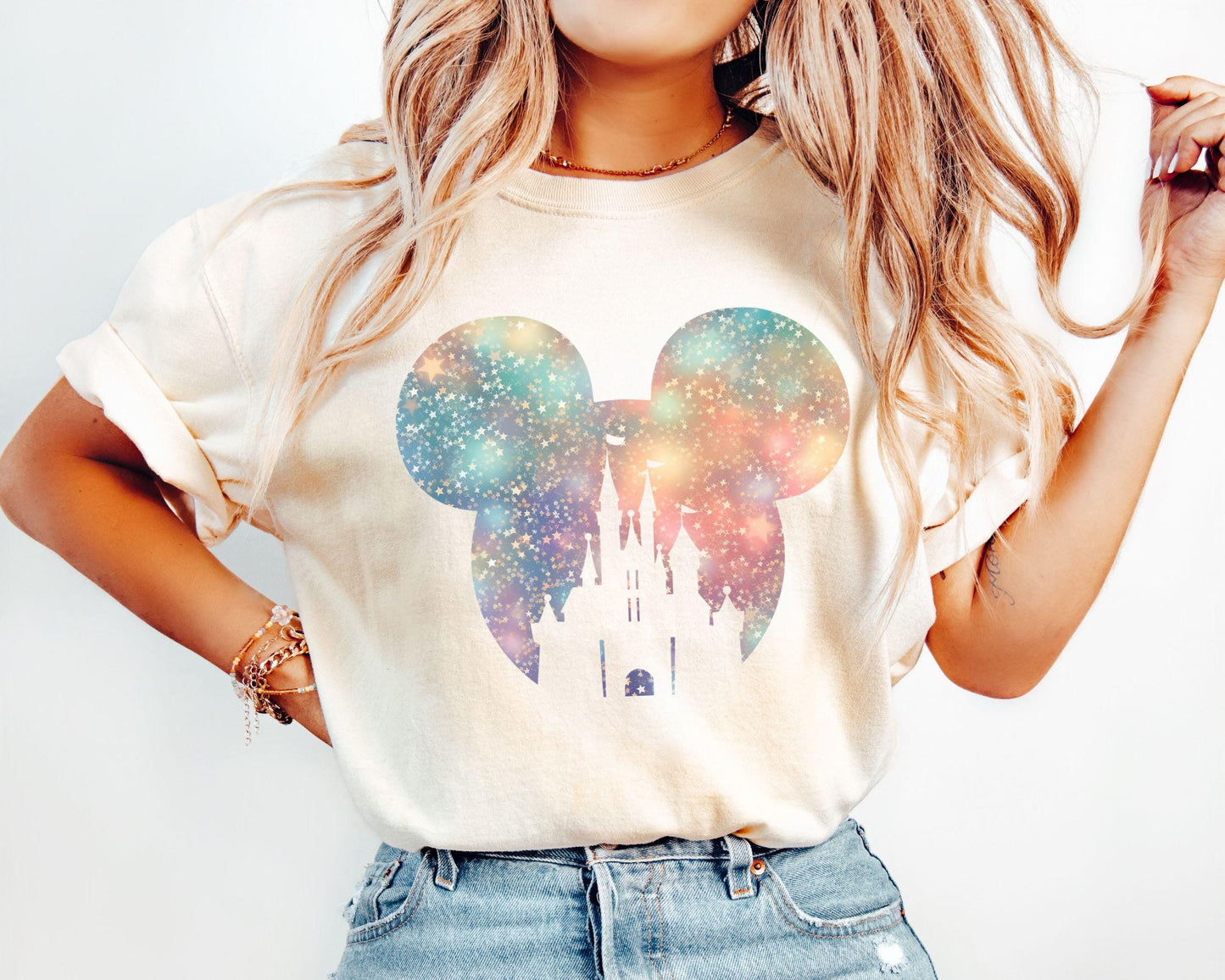 Disney Family Shirt Disney Shirt for Women Disney Ears Shirt Disney Mickey Silhouette Shirt Tshirt for Kids Disney Glitter Minnie Shirt Graphic Tee – Soft Feel · High-Quality Print