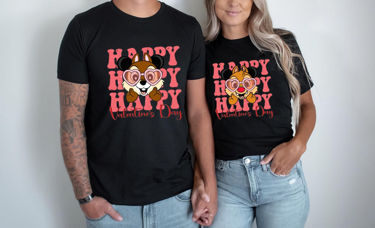 Chip And Dale T Shirt Chip Tee Dale Sweatshirt Disney Valentine Shirt Valentine Couples Tee Disney Couples Gift Heart Sweatshirt Sweatshirt – Aesthetic Look · Trending Graphic Apparel