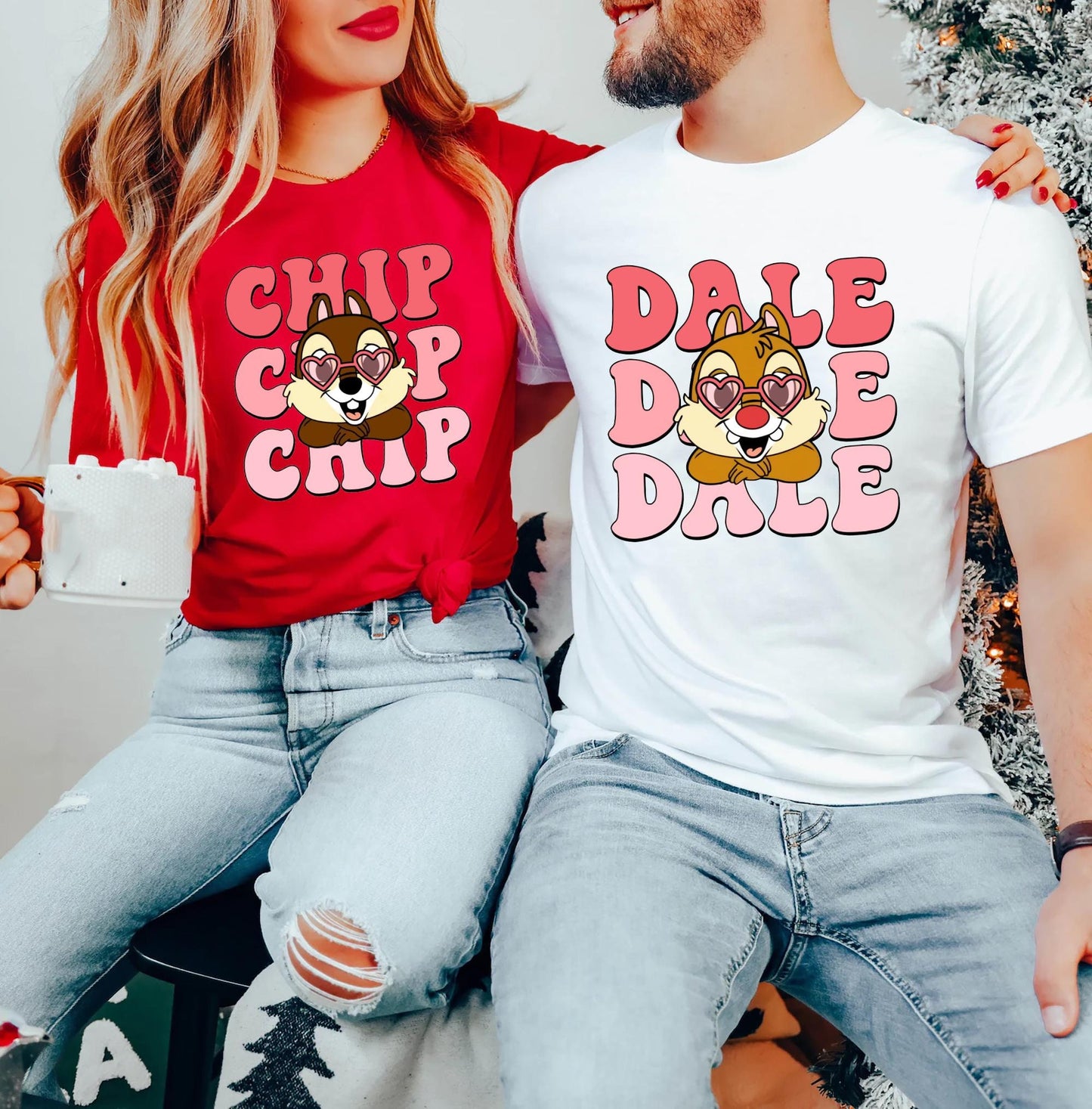 Chip And Dale Love T Shirt Chip Tee Dale Sweatshirt Disney Valentine Shirt Valentine Couples Tee Disney Couples Gift Heart Sweatshirt Sweatshirt – Feel-Good Design · High-Quality Print