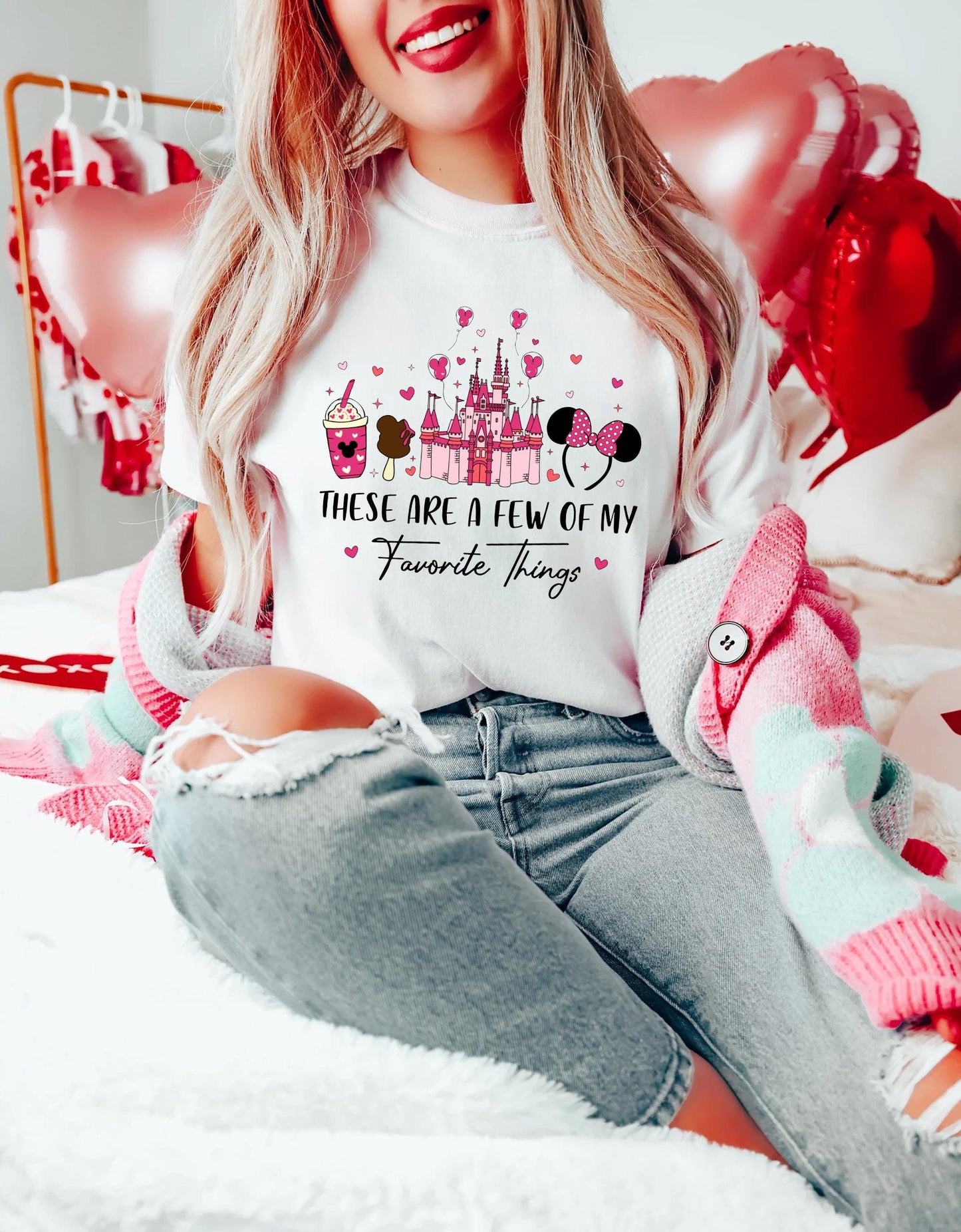 These are a few of my favorite things Valentine day shirt Valentines Snacks Castle Sweatshirt Disneyland Magic Kingdom Family Trip Hoodie Hoodie – Feel-Good Design · High-Quality Print