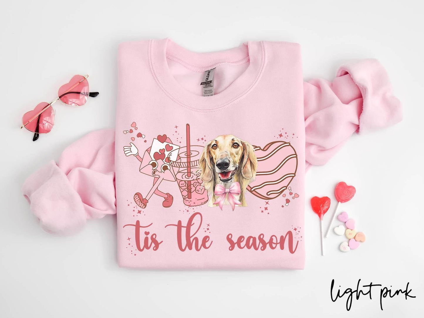Saluki Dog Valentine39s Day Sweatshirt Valentines Saluki Gifts Dog Mom Crewneck Shirt Long Sleeve Sweatshirt – Bold Style · Trending Graphic Apparel