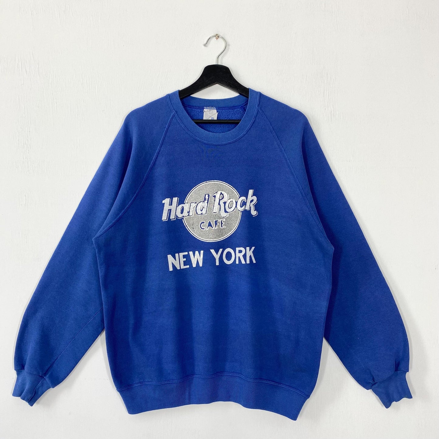 Vintage 90s Hard Rock Cafe Sweatshirt Hard Rock Cafe Crewneck New York Sweater Pullover Hard Rock Cafe Bar Restaurant Print Logo Blue Large Sweatshirt – Soft Feel · Trending Graphic Apparel