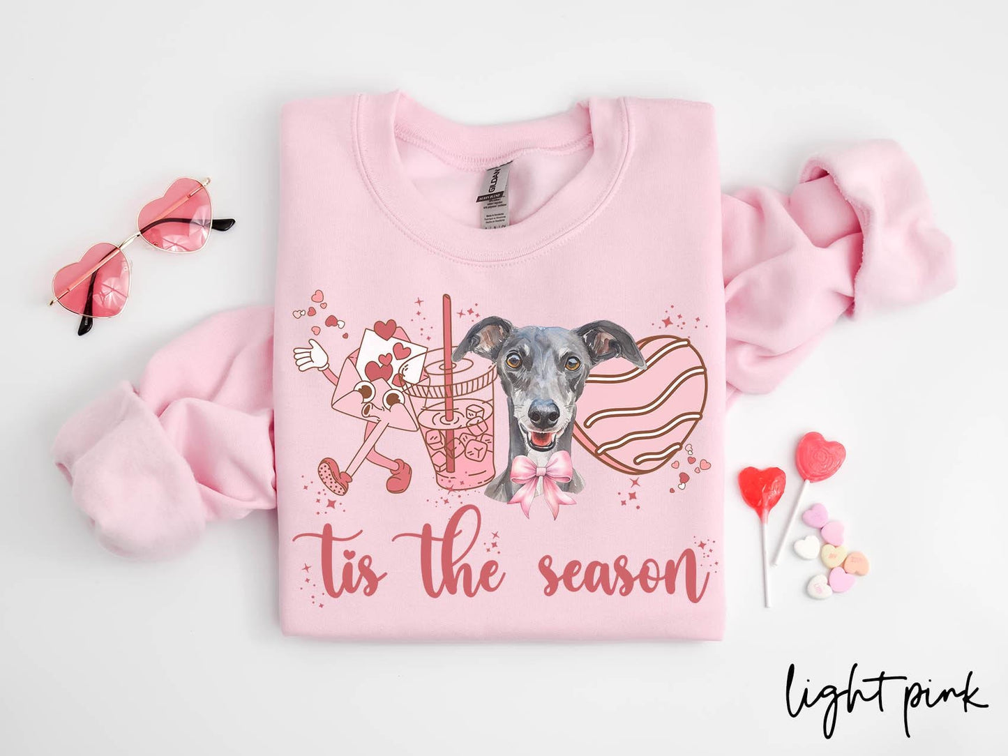 Italian Greyhound Dog Valentine39s Day Sweatshirt Valentines Italian Greyhound Gifts Dog Mom Crewneck Shirt Long Sleeve Sweatshirt – Feel-Good Design · Trending Graphic Apparel