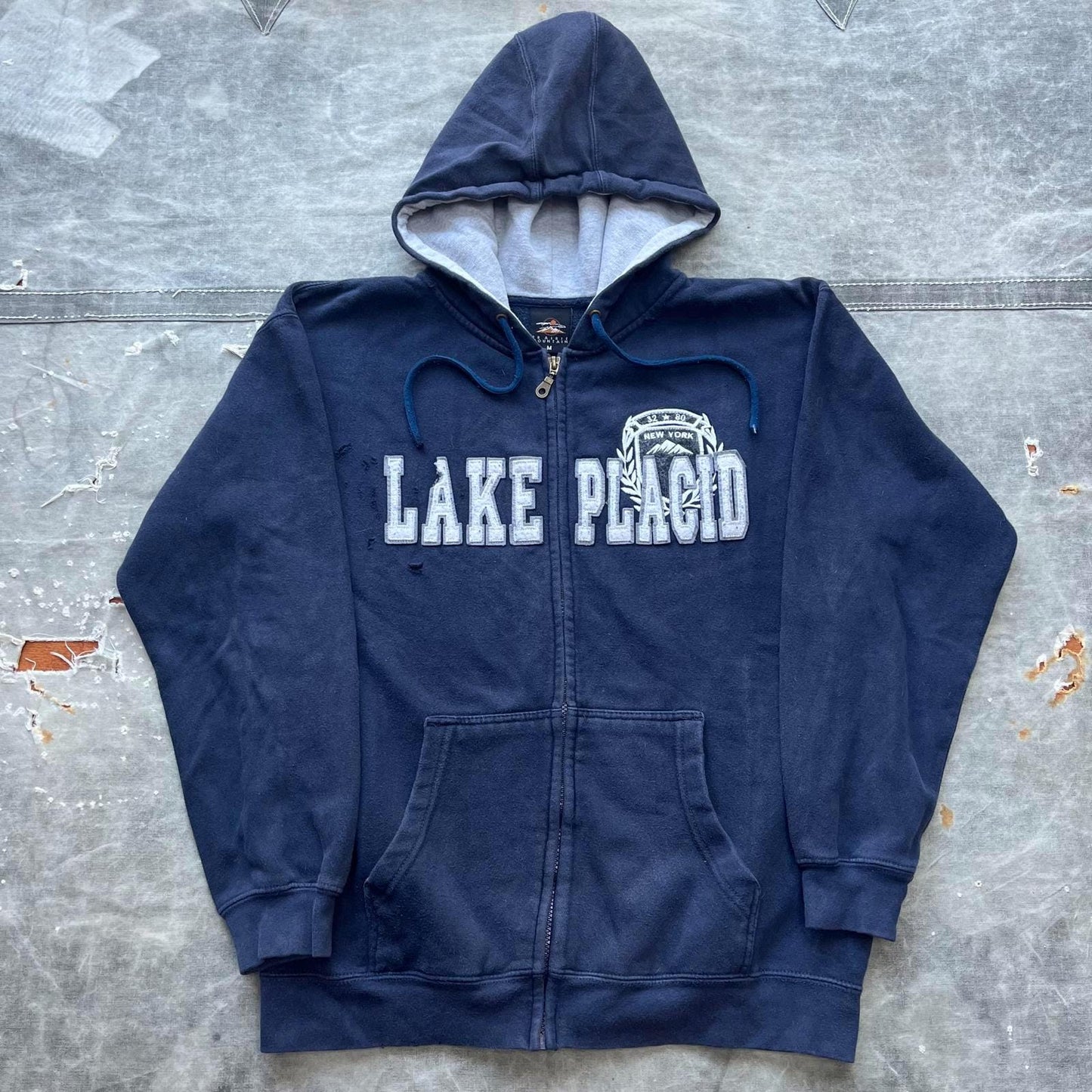 Vintage 90s Y2K New York Lake Placid Full Zip Grunge Hoodie Hoodie – Feel-Good Design · High-Quality Print