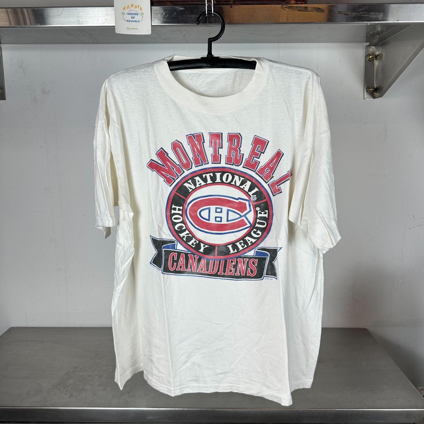 Vintage 90s Montreal Canadiens Hockey NHL single stitch T shirt Vintage Sports Tshirts Vintage NHL Tshirts Montreal Canadiens Tshirt Graphic Tee – Aesthetic Look · Top Pick For Any Outfit