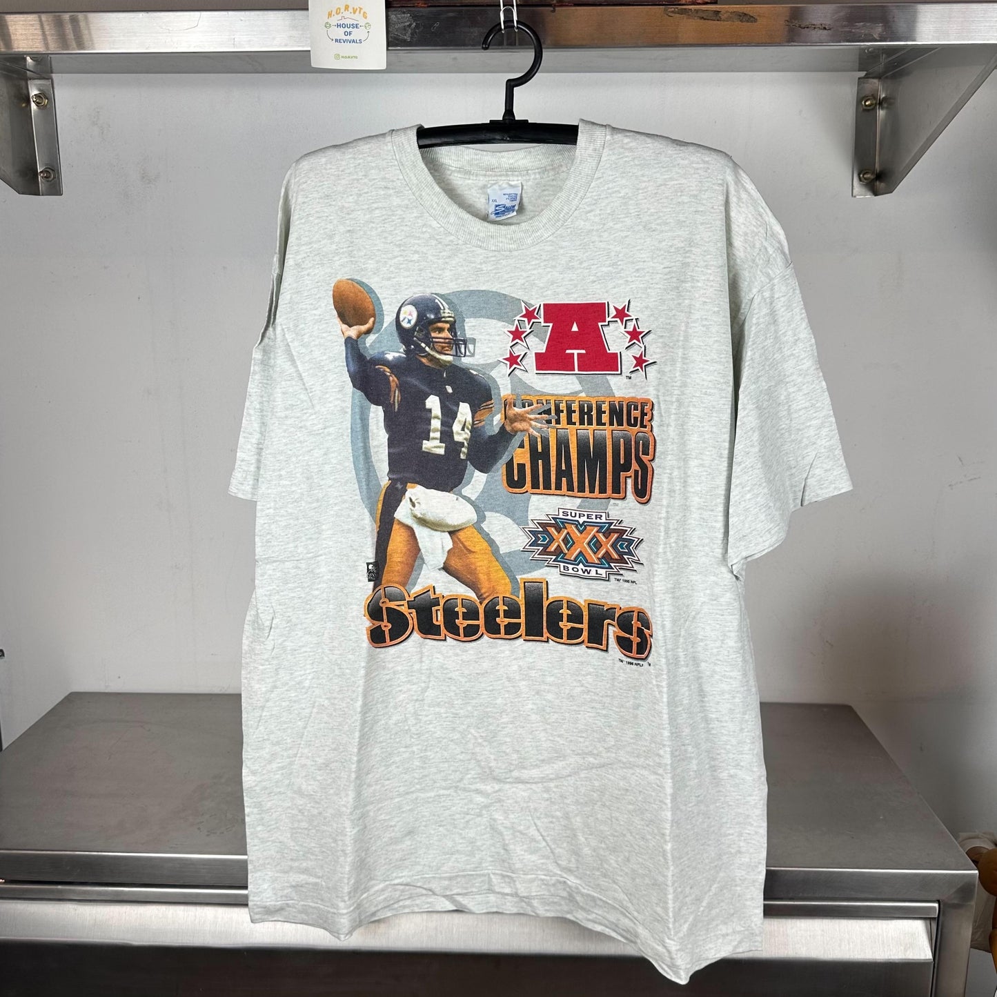Vintage 1996 Pittsburgh Steelers Neil ODonnell NFL Conference Champs single stitch T shirt Pittsburgh Steelers shirt Vintage Sports shirt Graphic Tee – Everyday Comfort · Trending Graphic Apparel
